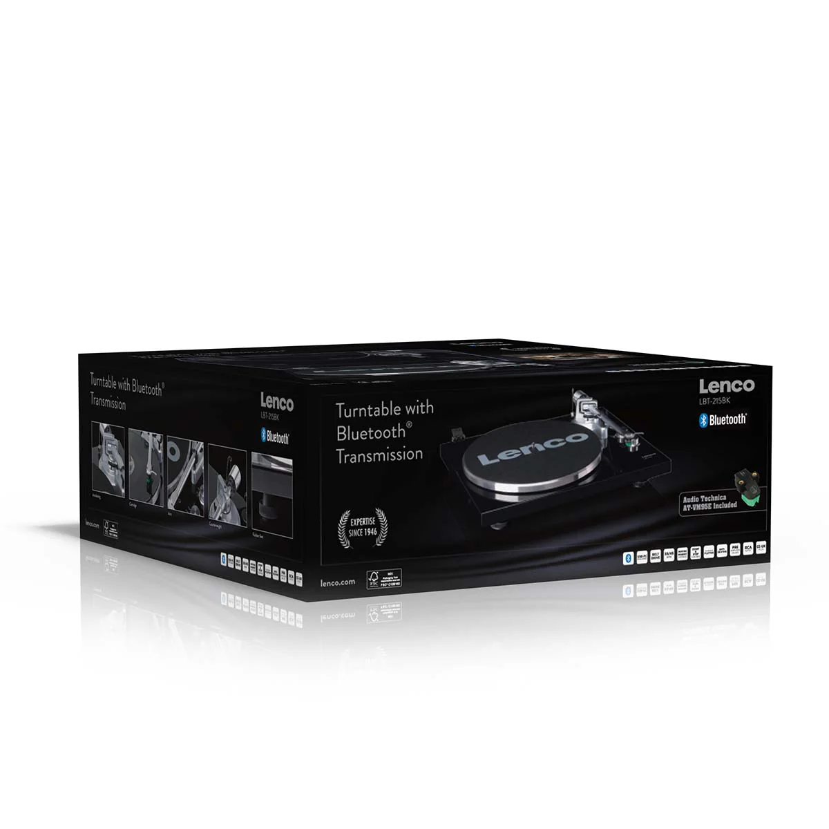 Lenco LBT-215BK - Platine vinyle avec Bluetooth® et plateau tournant, bras de lecture et contrepoids en métal - Couleur Piano Black exclusive - Image 22
