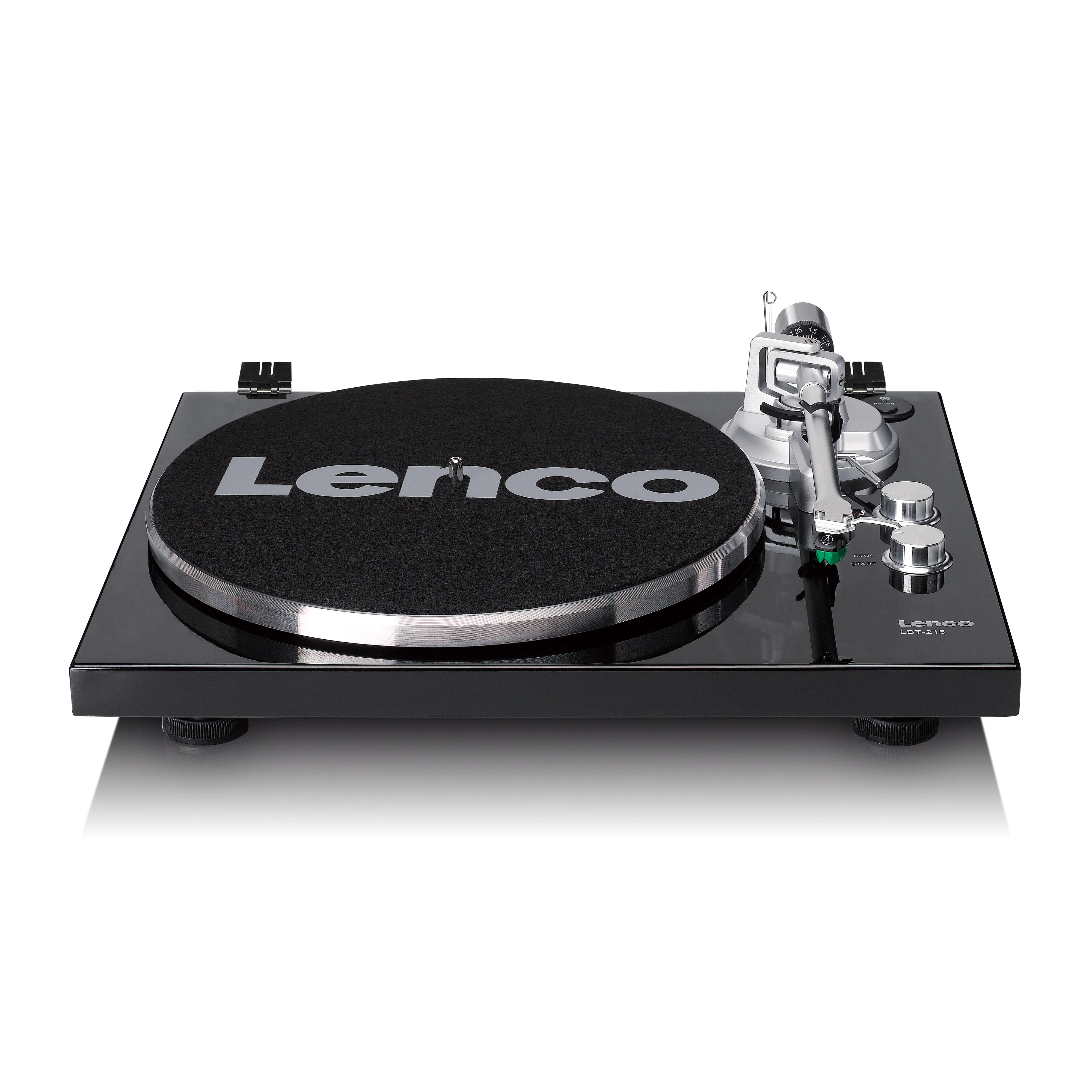 Lenco LBT-215BK - Platine vinyle avec Bluetooth® et plateau tournant, bras de lecture et contrepoids en métal - Couleur Piano Black exclusive - Image 4