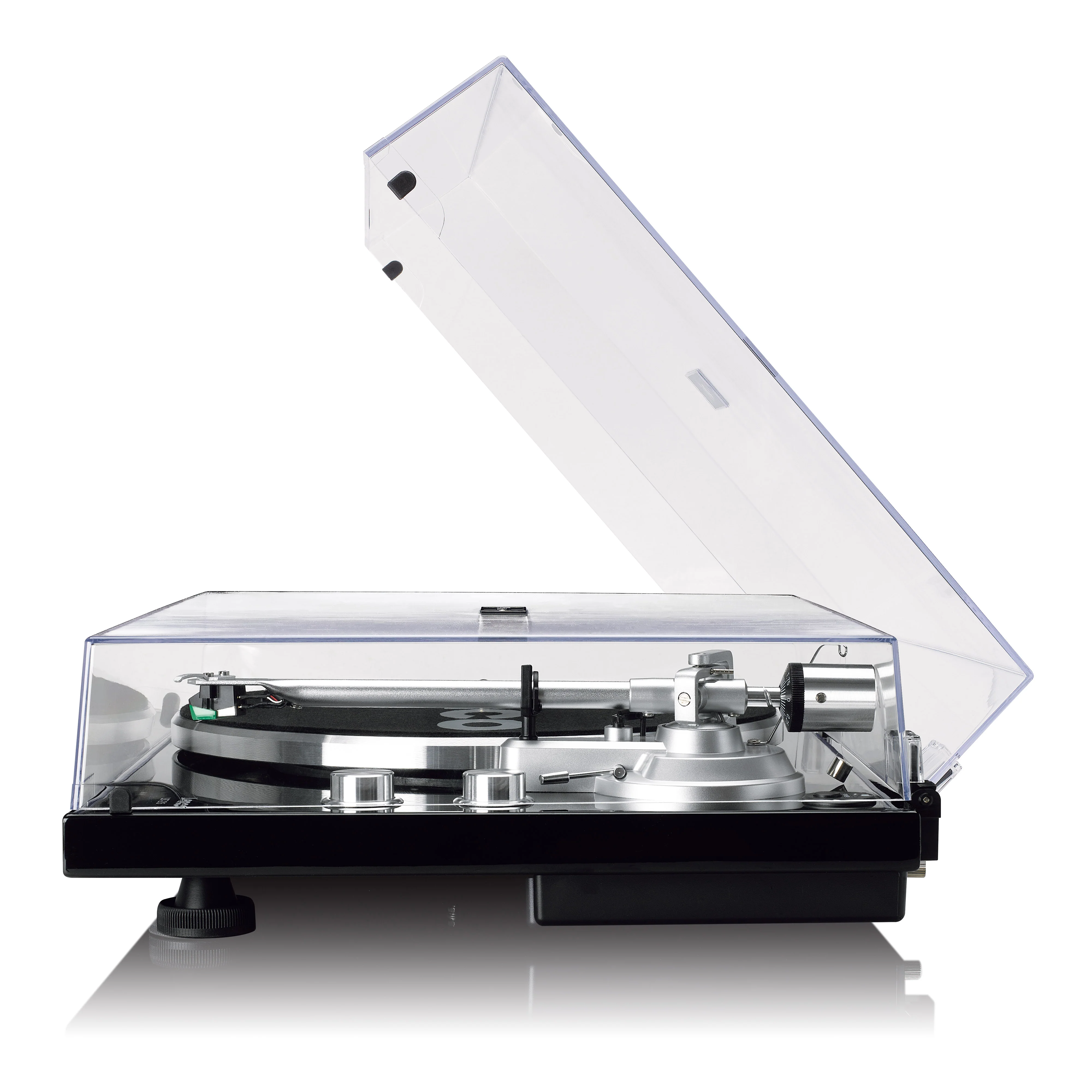 Lenco LBT-215BK - Platine vinyle avec Bluetooth® et plateau tournant, bras de lecture et contrepoids en métal - Couleur Piano Black exclusive - Image 6