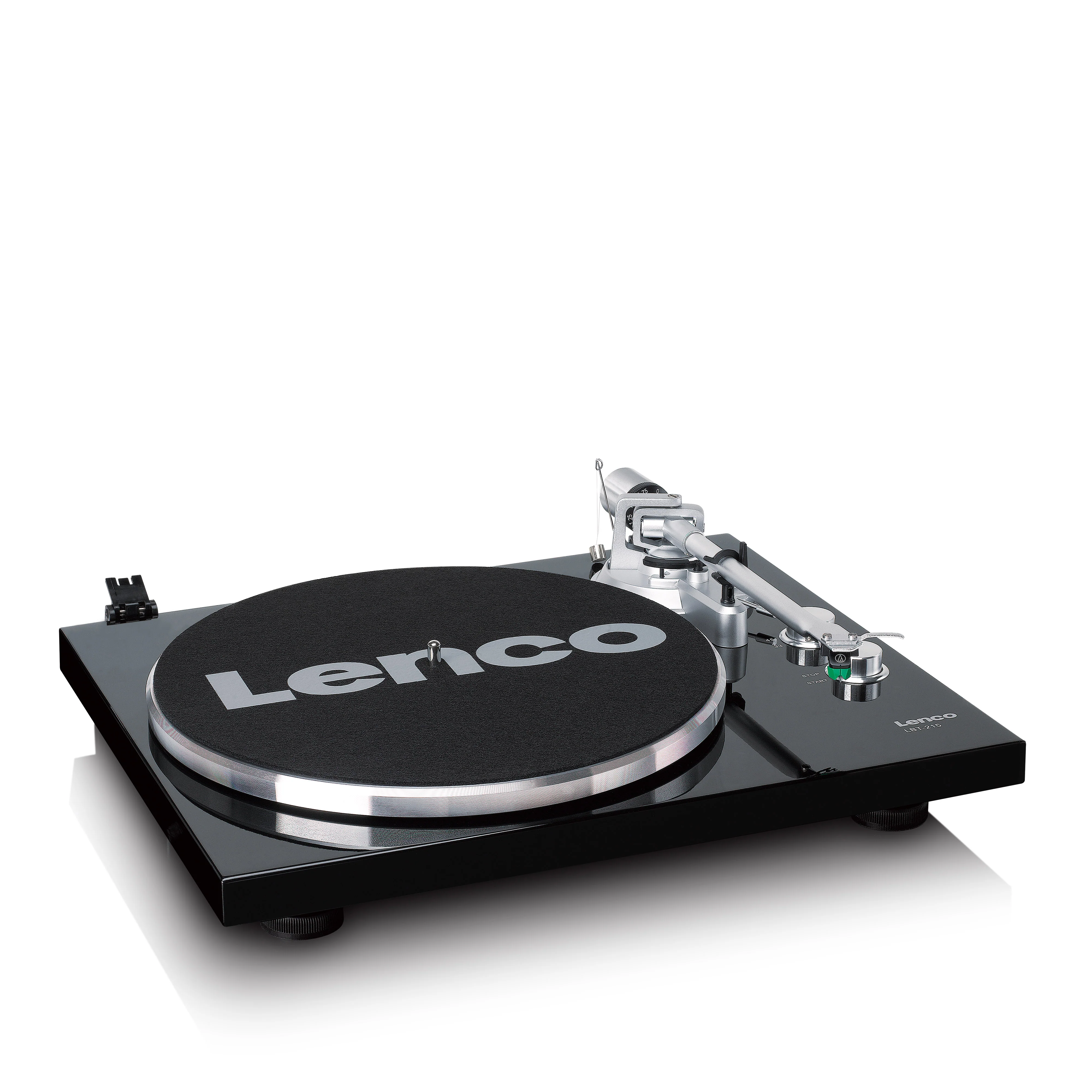 Lenco LBT-215BK - Platine vinyle avec Bluetooth® et plateau tournant, bras de lecture et contrepoids en métal - Couleur Piano Black exclusive - Image 8