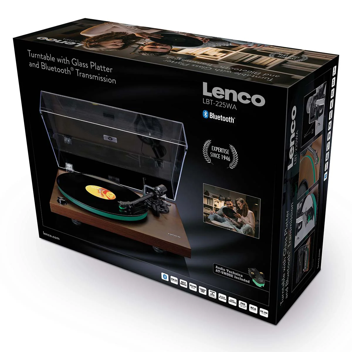 Lenco LBT-225WA - Platine avec transmission Bluetooth® - marron foncé - Image 22