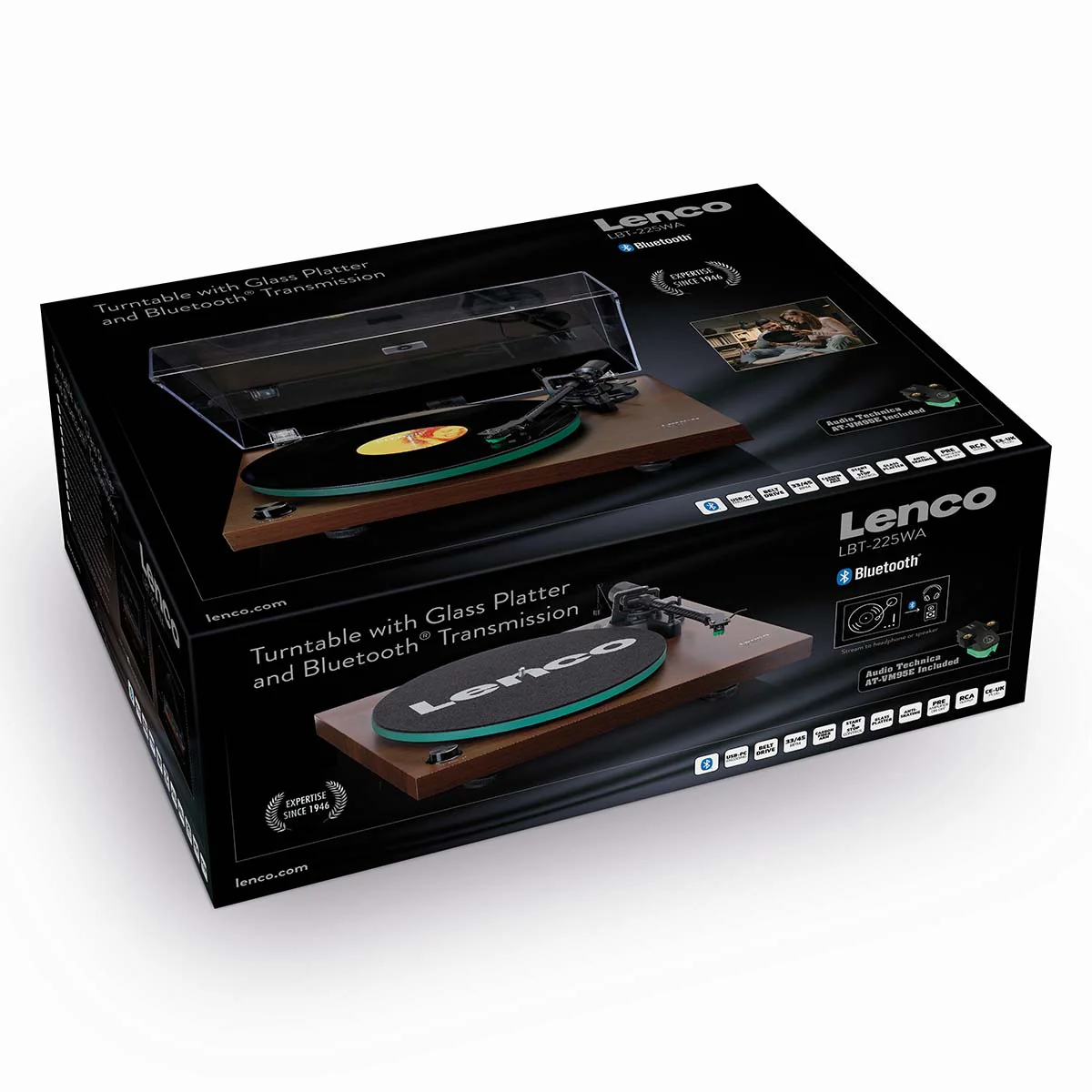 Lenco LBT-225WA - Platine avec transmission Bluetooth® - marron foncé - Image 23