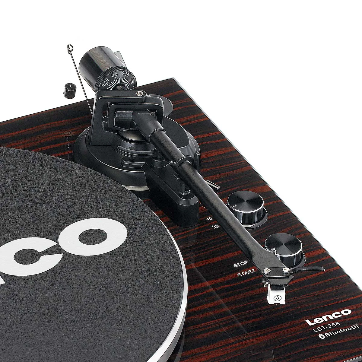 Lenco LBT-288WA - Platine avec transmission Bluetooth®, marron foncé - Image 7