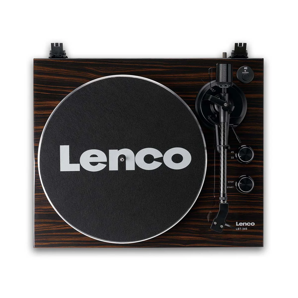 Lenco LBT-345WA - Platine vinyle avec Bluetooth® et cellule Ortofon 2M Red, stabilisateur de plateau chromé inclus - Noyer - Image 11