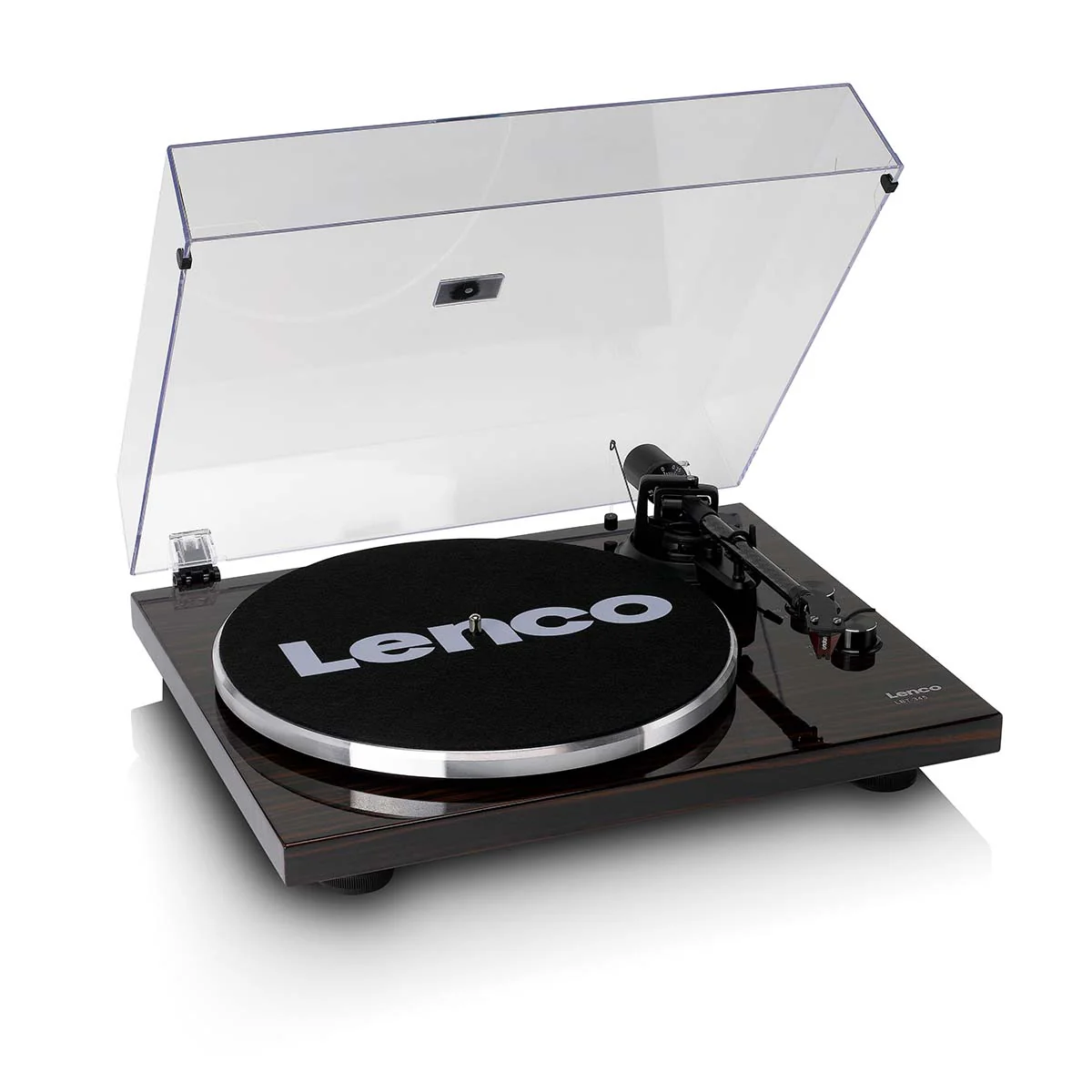 Lenco LBT-345WA - Platine vinyle avec Bluetooth® et cellule Ortofon 2M Red, stabilisateur de plateau chromé inclus - Noyer - Image 6