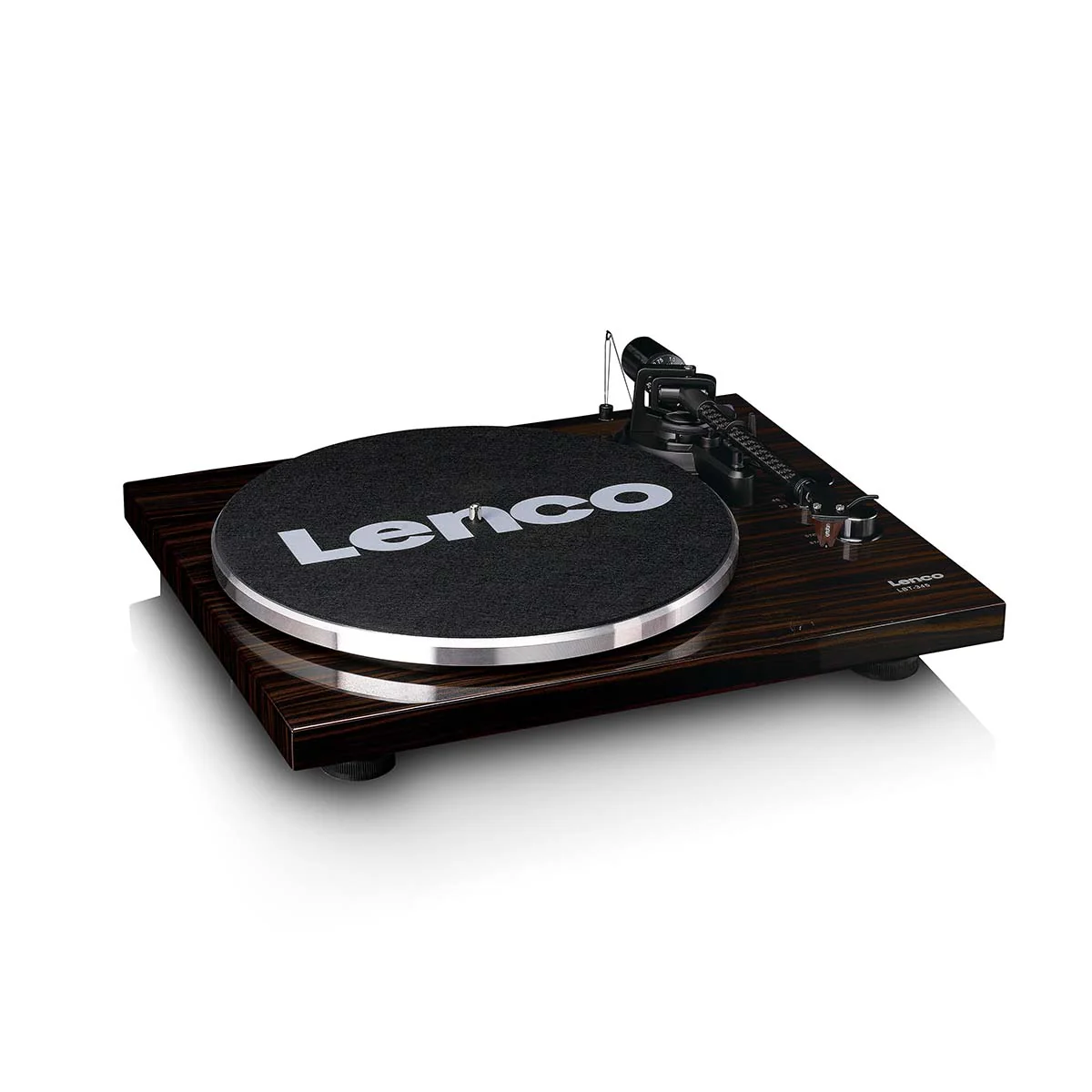 Lenco LBT-345WA - Platine vinyle avec Bluetooth® et cellule Ortofon 2M Red, stabilisateur de plateau chromé inclus - Noyer - Image 8