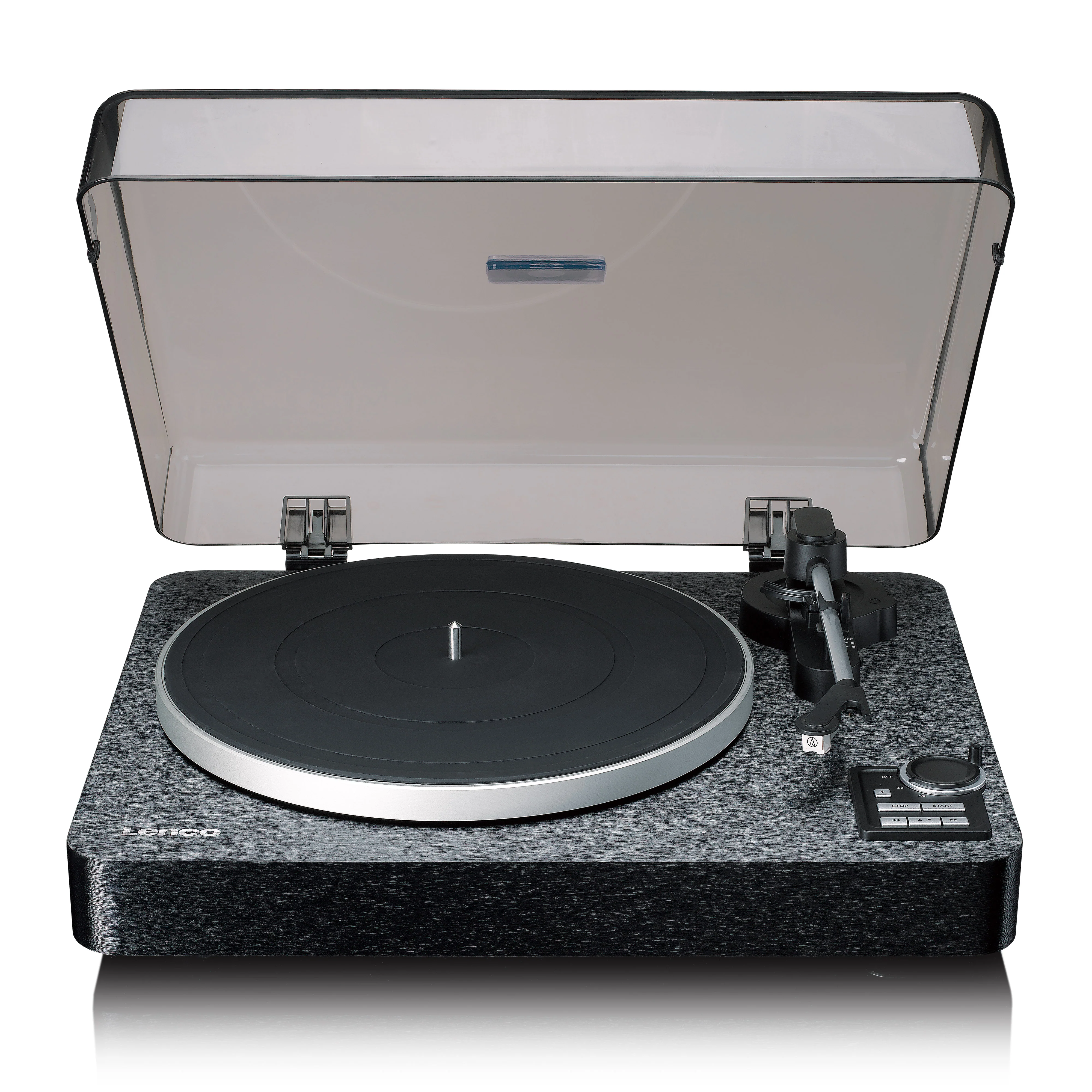 Lenco LBTA-165BK - Platine vinyle entièrement automatique avec transmission Bluetooth® et préamplificateur - Plateau et bras de lecture en métal - Noir - Image 3