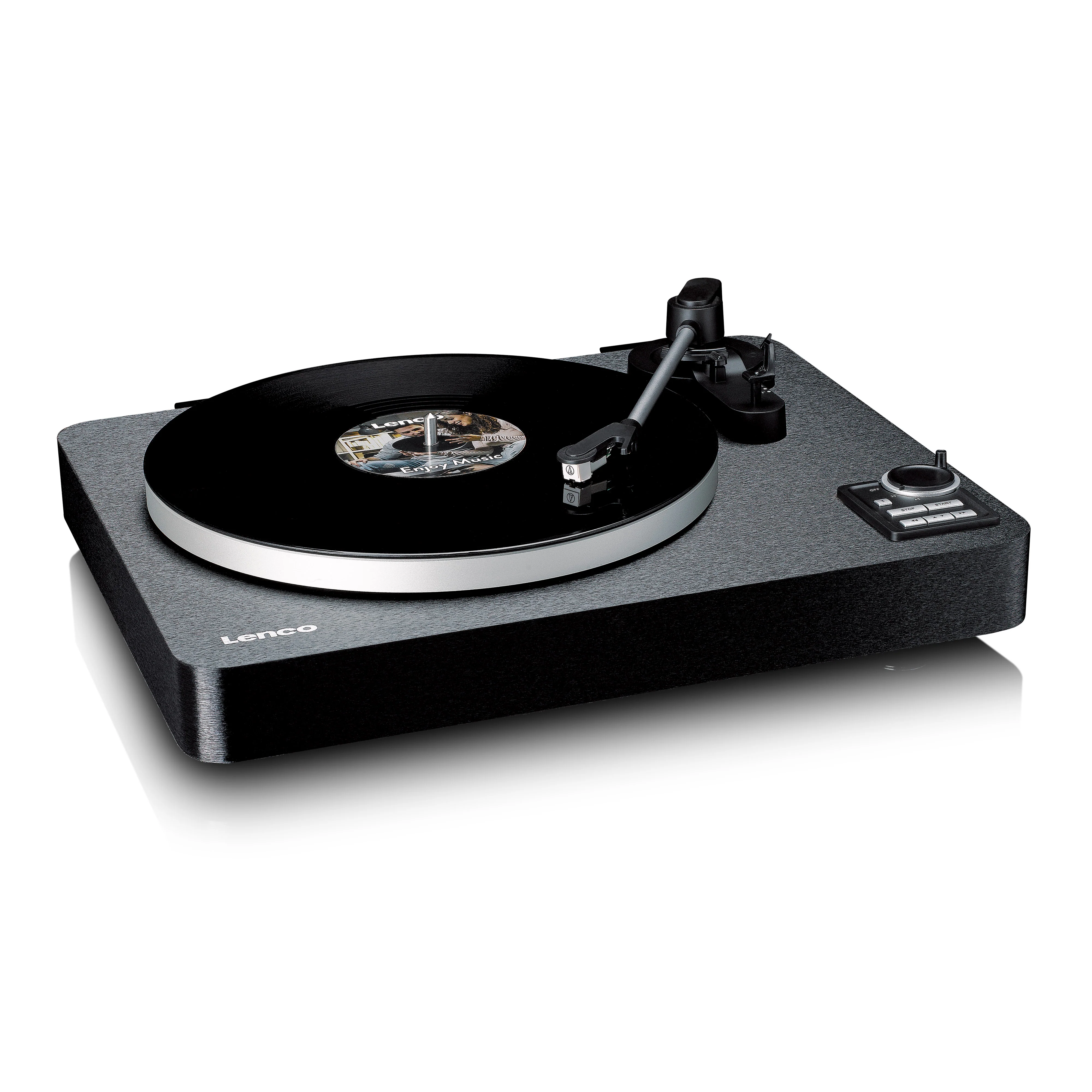 Lenco LBTA-165BK - Platine vinyle entièrement automatique avec transmission Bluetooth® et préamplificateur - Plateau et bras de lecture en métal - Noir - Image 7