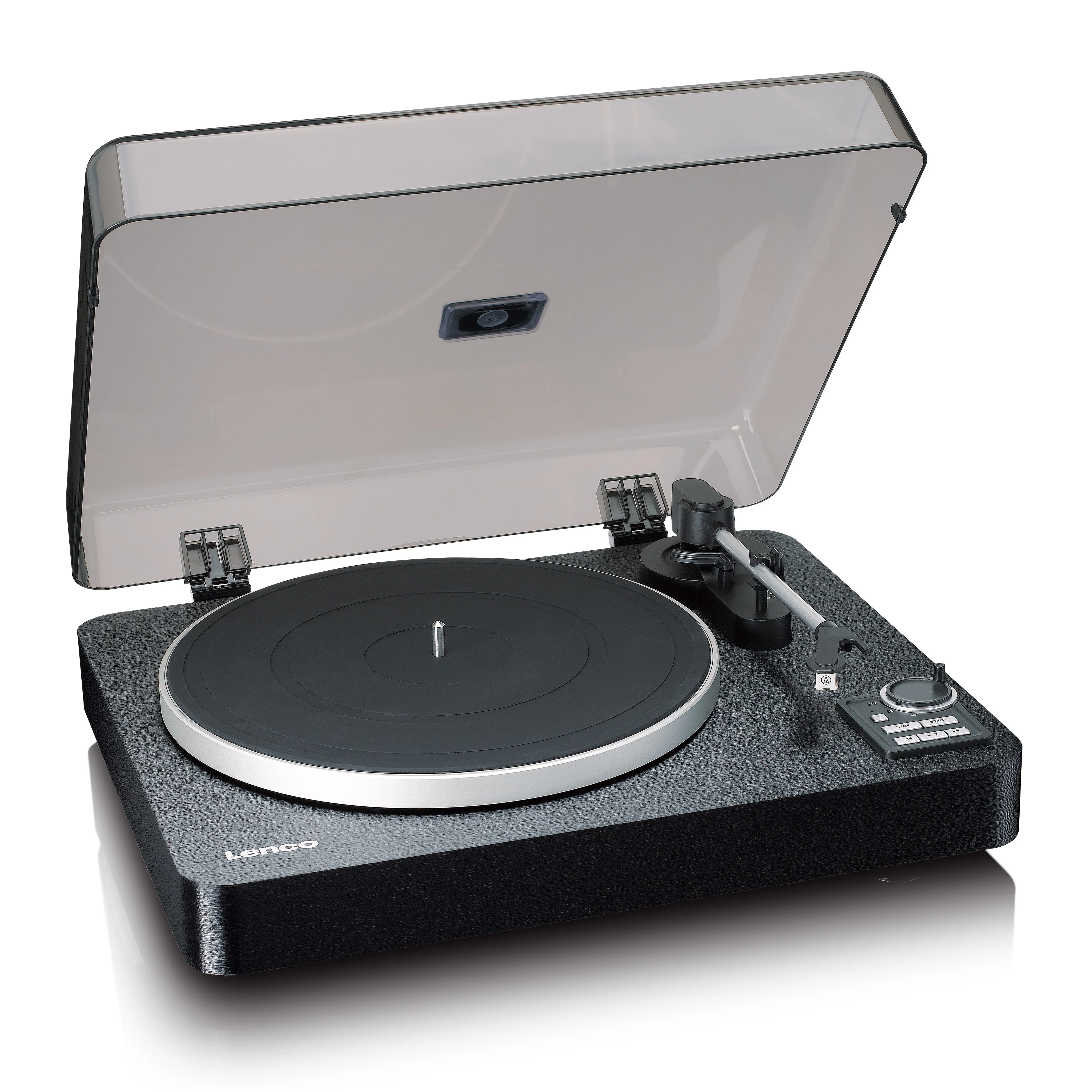 Lenco LBTA-165BK - Platine vinyle entièrement automatique avec transmission Bluetooth® et préamplificateur - Plateau et bras de lecture en métal - Noir - Image 9