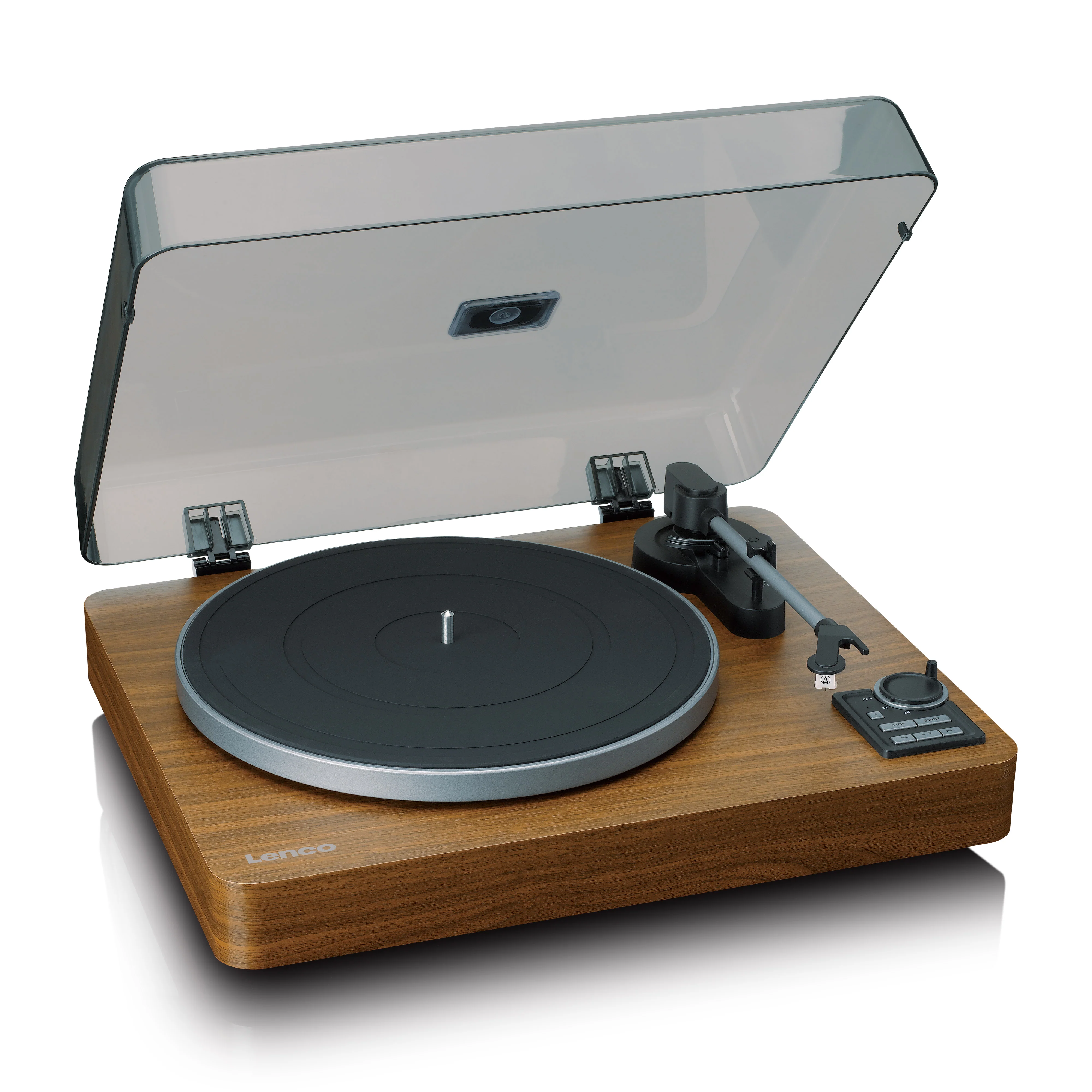 Lenco LBTA-165WD - Platine vinyle entièrement automatique avec transmission Bluetooth® et préamplificateur - Plateau et bras de lecture en métal - Bois - Image 11