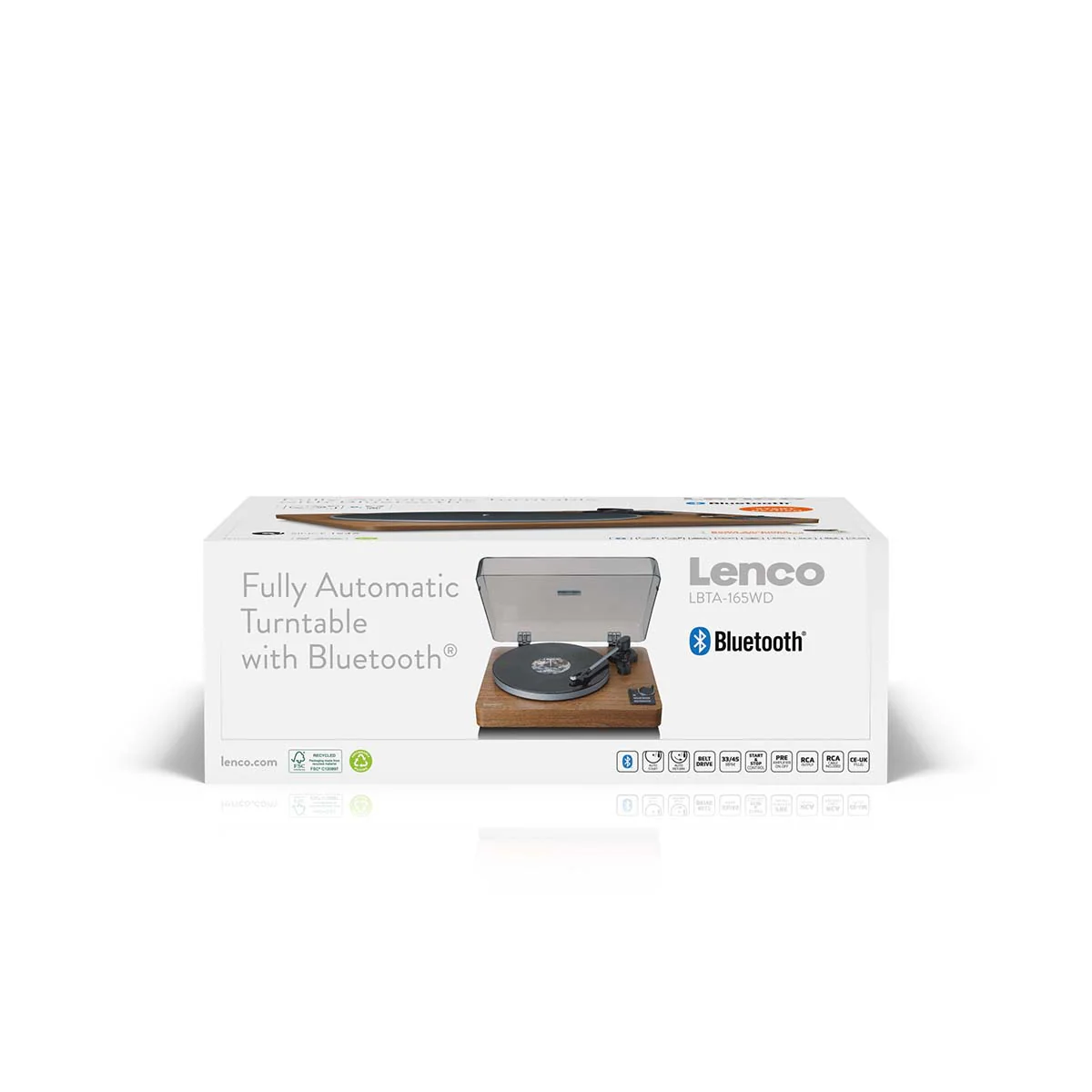 Lenco LBTA-165WD - Platine vinyle entièrement automatique avec transmission Bluetooth® et préamplificateur - Plateau et bras de lecture en métal - Bois - Image 14