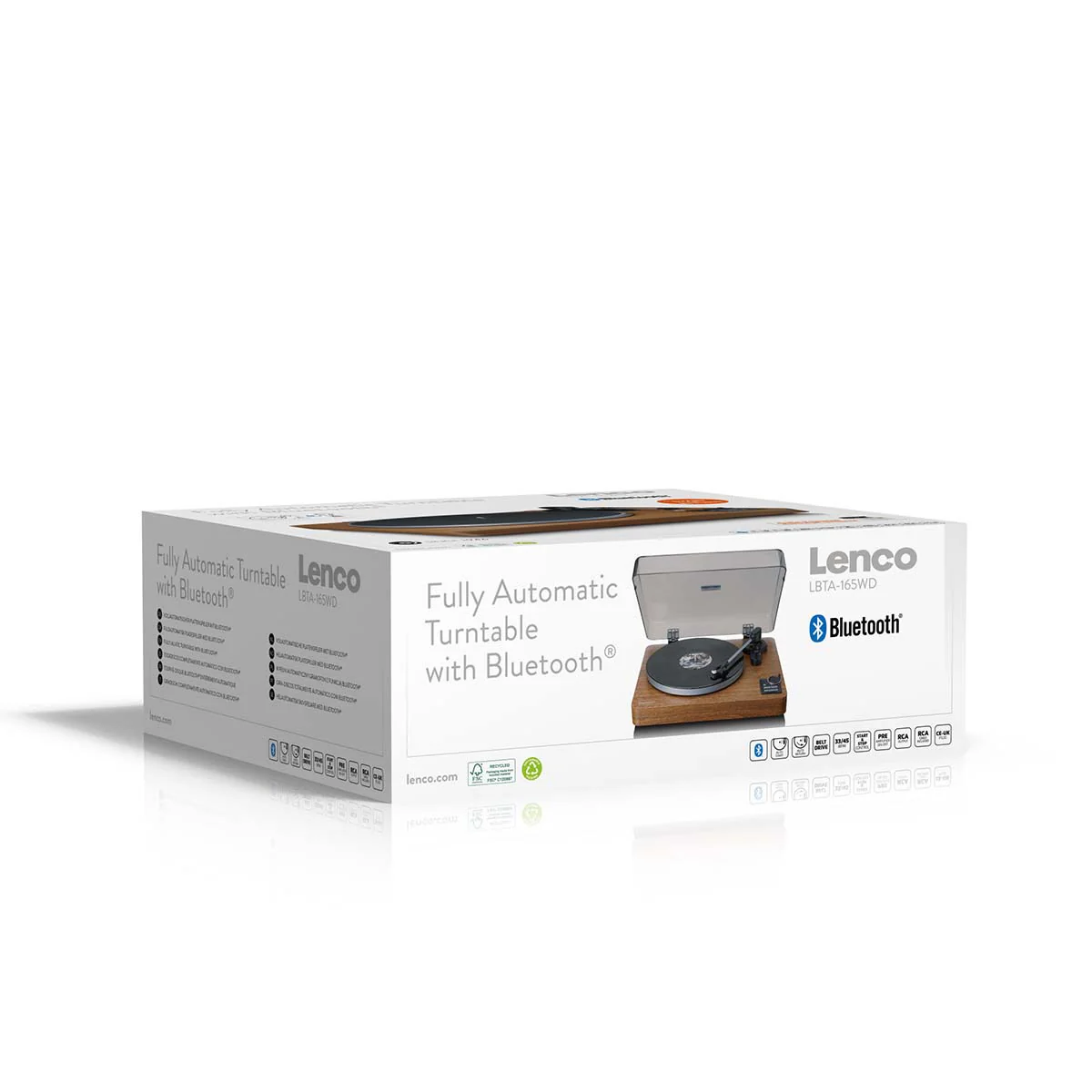 Lenco LBTA-165WD - Platine vinyle entièrement automatique avec transmission Bluetooth® et préamplificateur - Plateau et bras de lecture en métal - Bois - Image 16