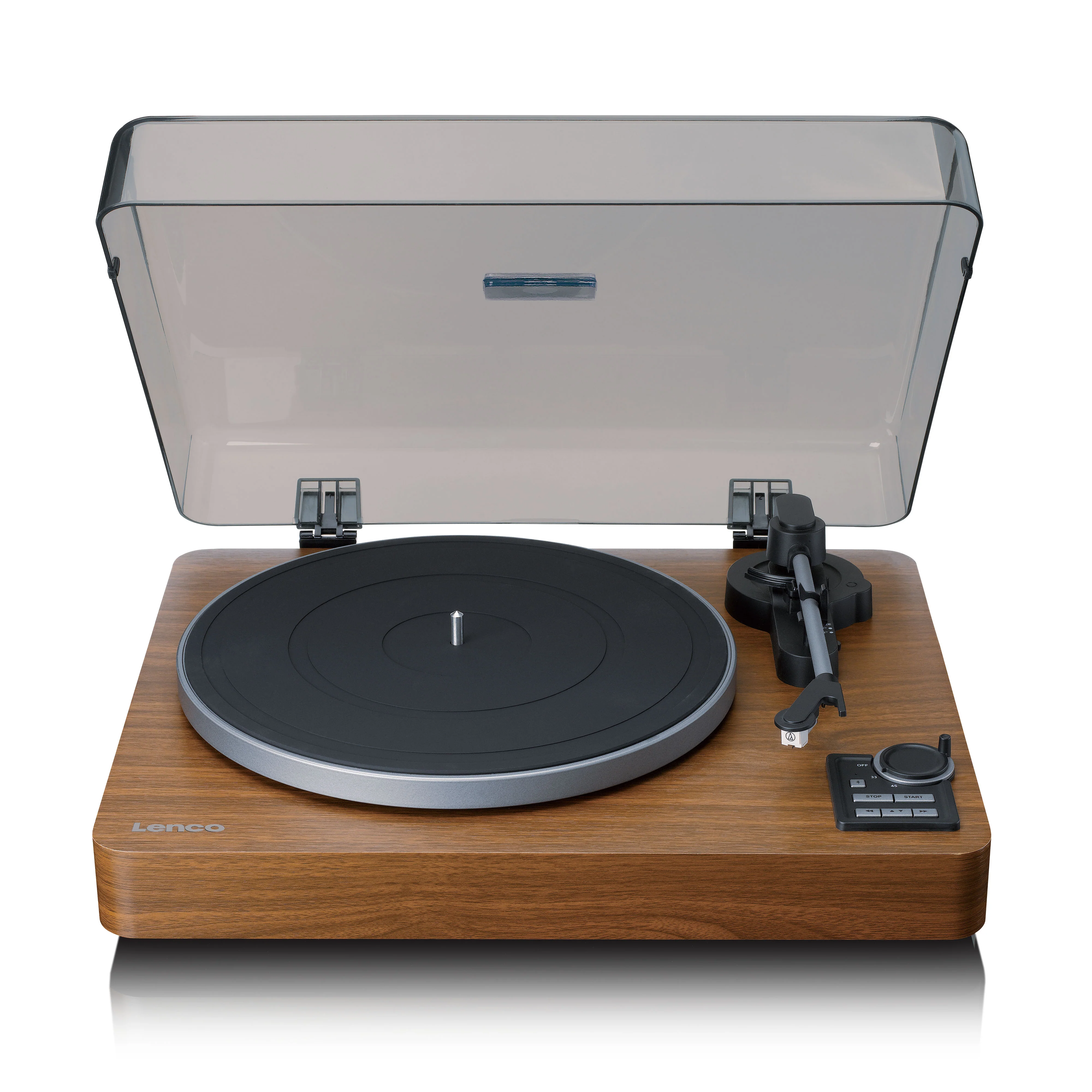 Lenco LBTA-165WD - Platine vinyle entièrement automatique avec transmission Bluetooth® et préamplificateur - Plateau et bras de lecture en métal - Bois - Image 3