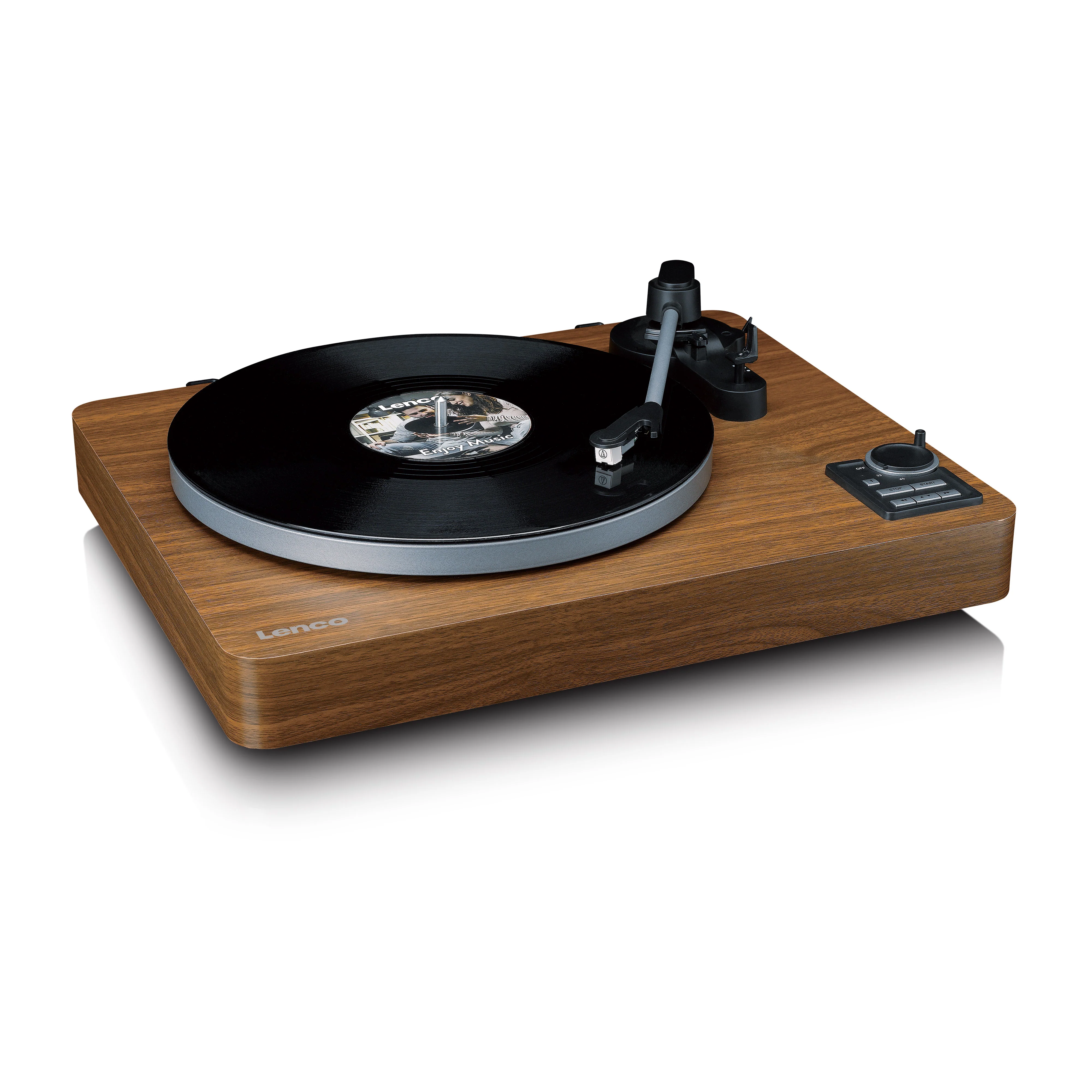 Lenco LBTA-165WD - Platine vinyle entièrement automatique avec transmission Bluetooth® et préamplificateur - Plateau et bras de lecture en métal - Bois - Image 8