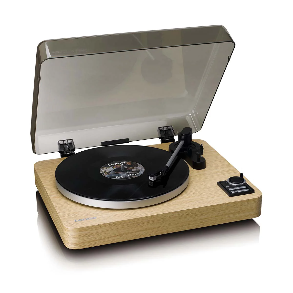LENCO LBTA-166SI - Platine entièrement automatique avec transmission Bluetooth® et préamplificateur - Platine et bras de lecture en métal - Bois de pin - Image 9