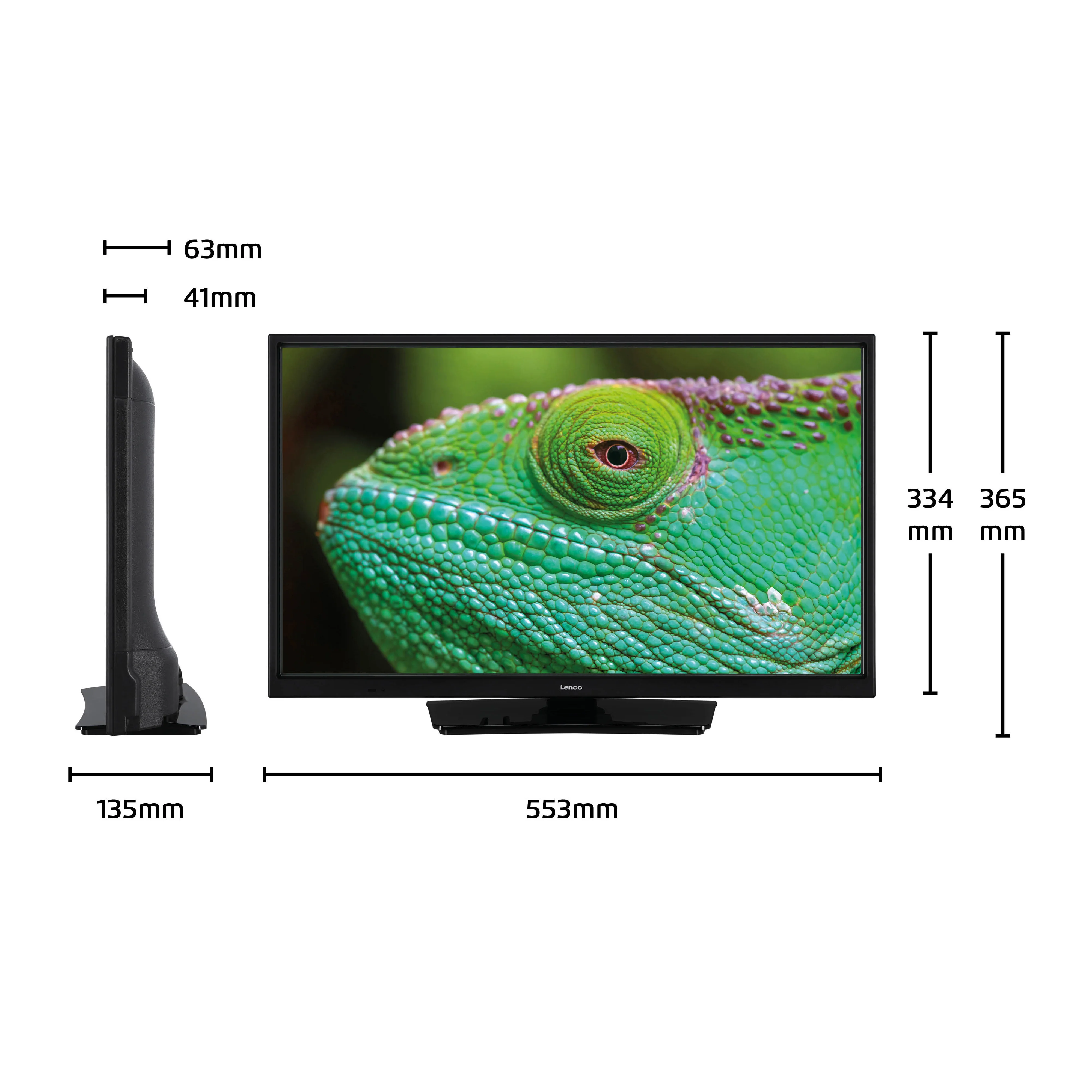 Lenco LED-2423BK - Télévision LED de 24" avec adapteur voiture 12 V, noir - Image 13