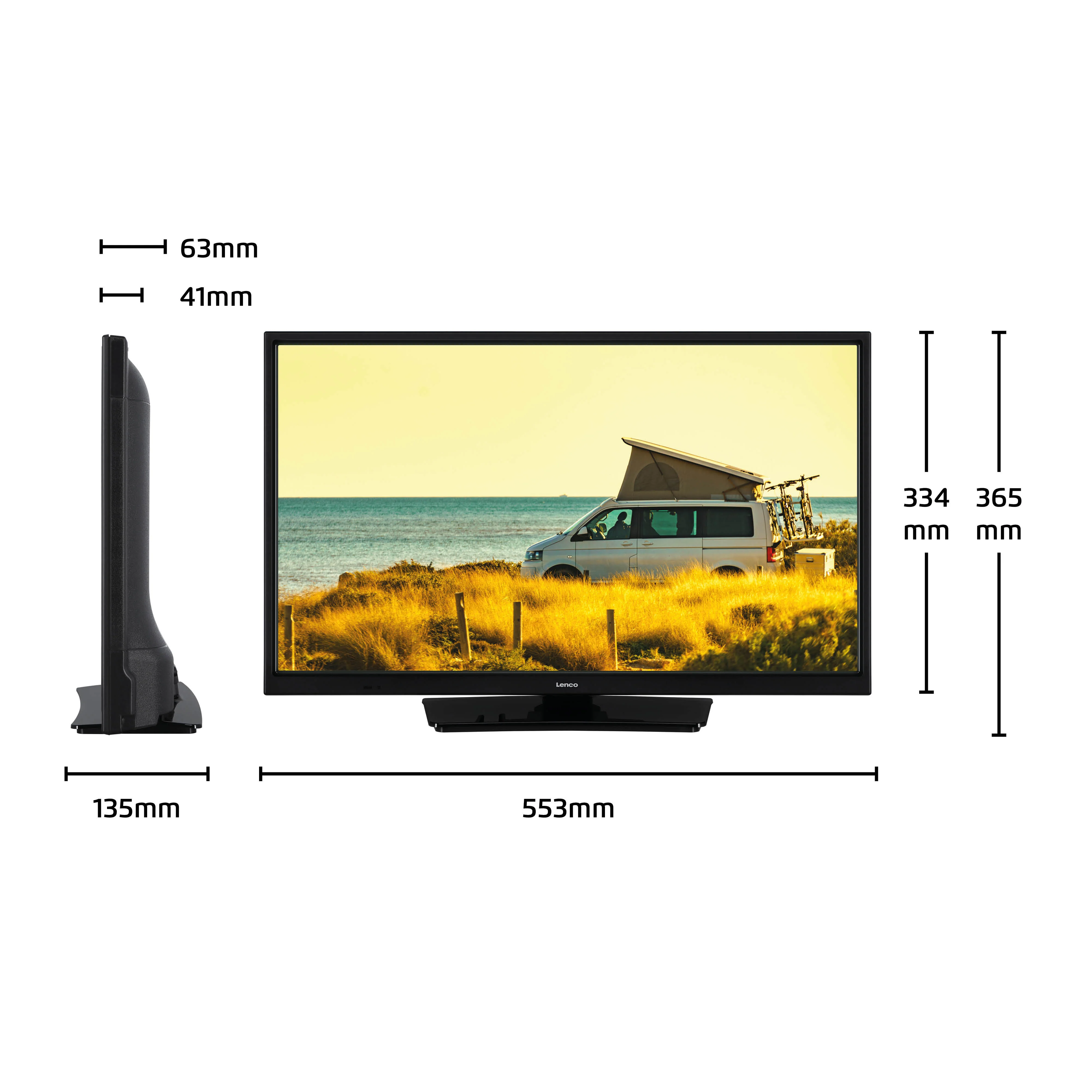 Lenco LED-2463BK (V2) - 24" Smart TV Android avec adaptateur voiture 12 V, noir - Image 13