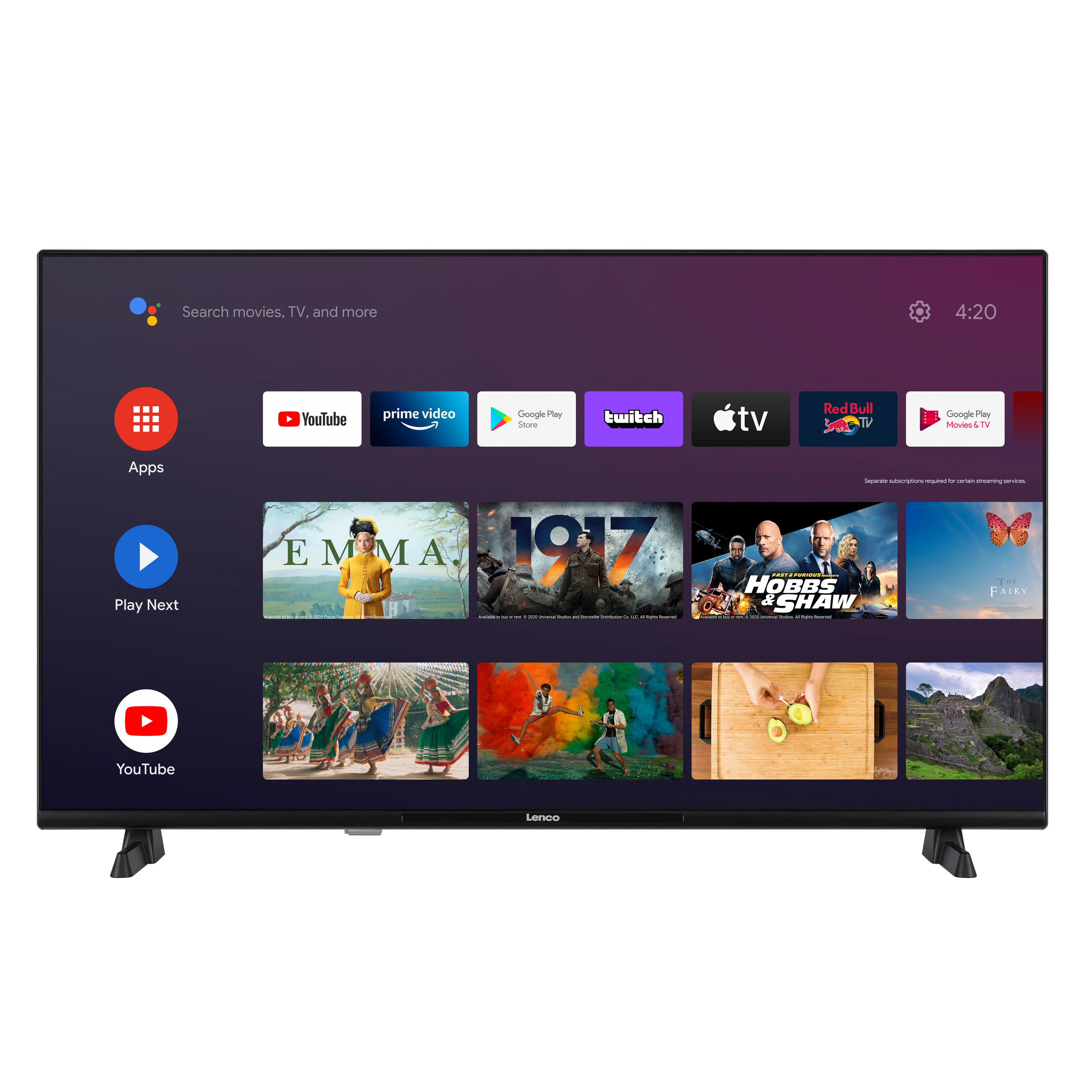 Lenco LED-4044BK - 40" Smart TV Android, Full HD, noir - Image 3