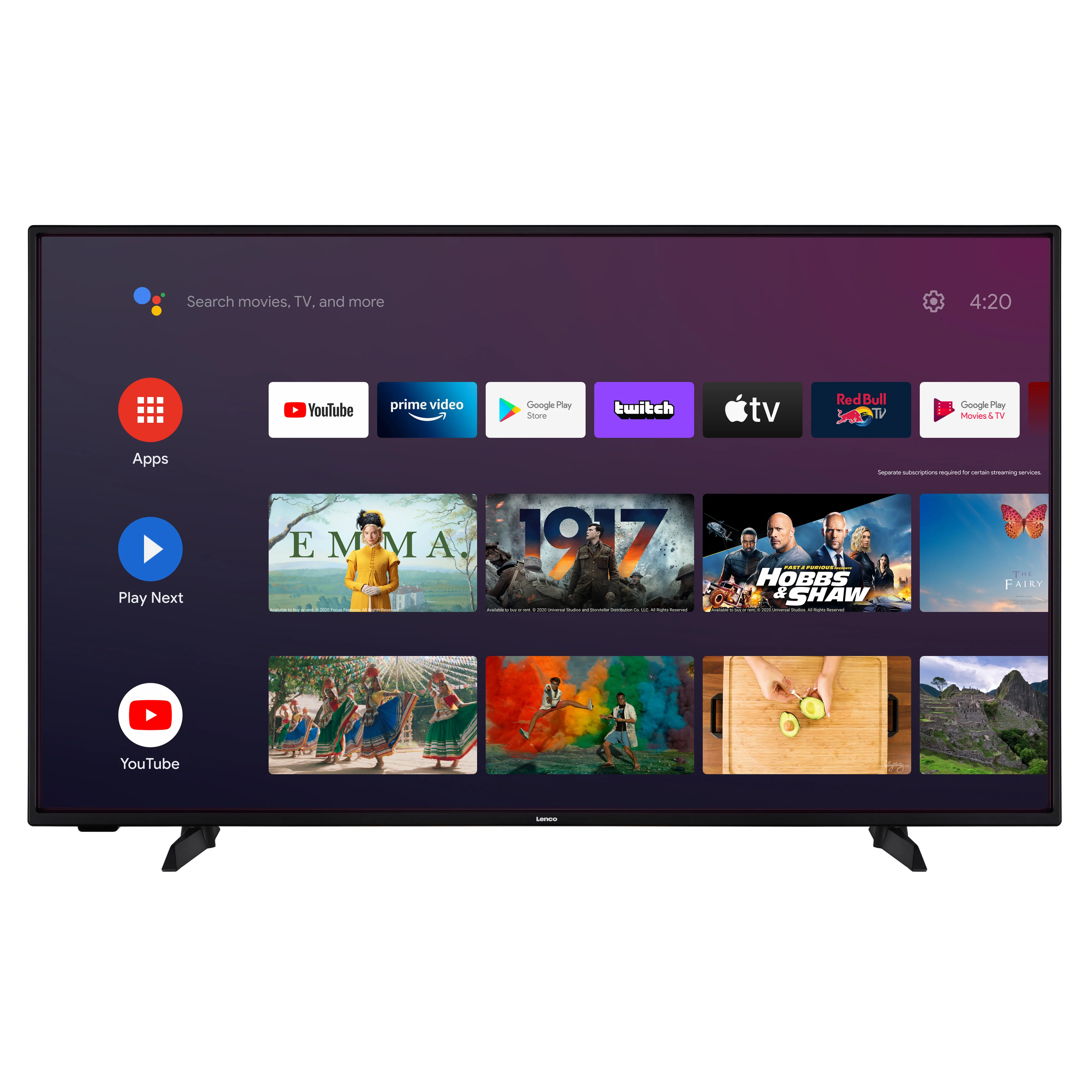 Lenco LED-4353BK - 43" 4K Smart TV Android, noir - Image 3