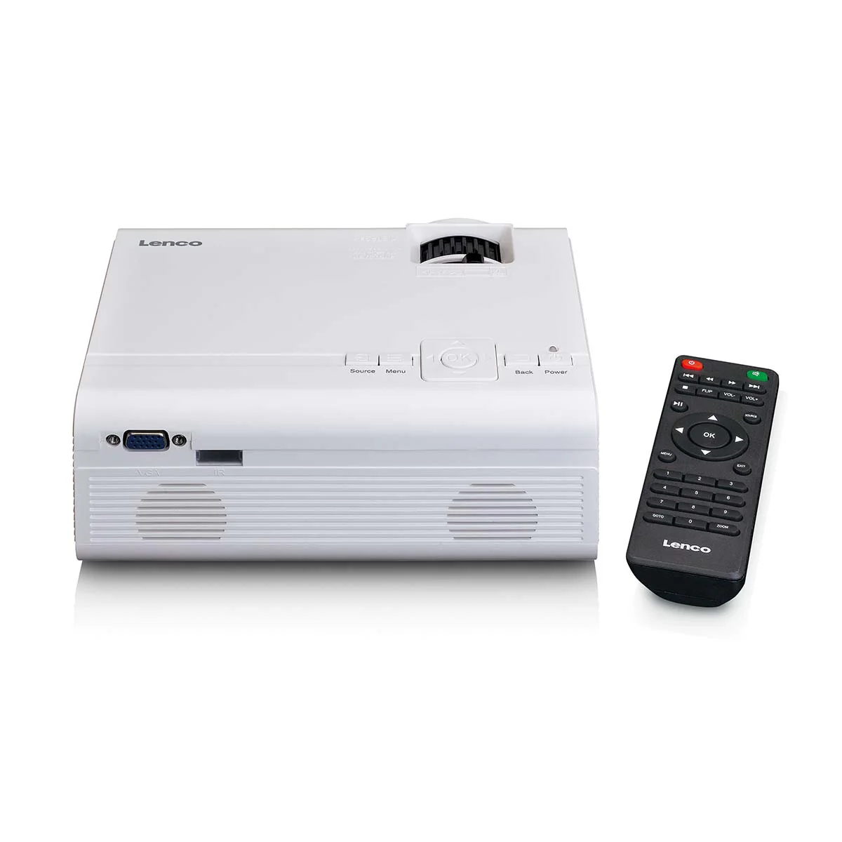 Lenco LPJ-280WH - Video projecteur LCD haute résolution, supporte le contenu Full HD 1080P - Blanc - Image 6