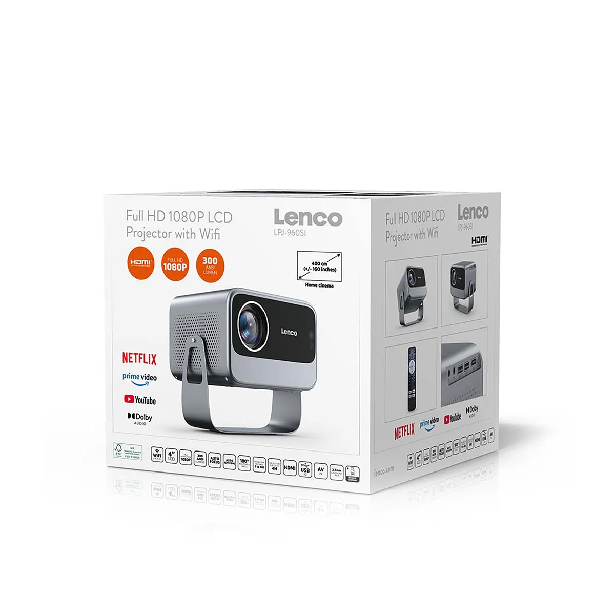 LENCO LPJ-960SI - Projecteur LCD Full HD 1080P avec Wi-Fi - Image 13