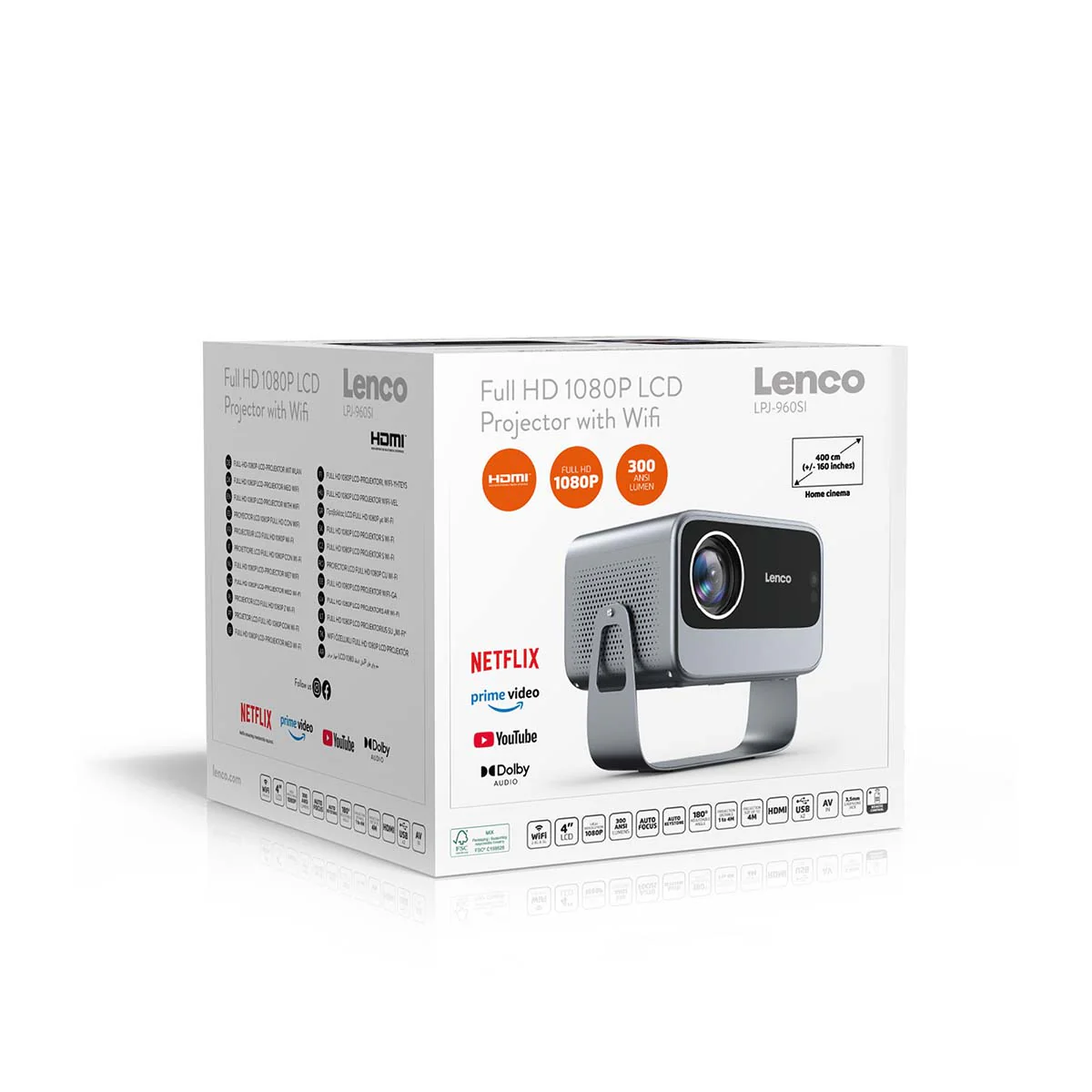 LENCO LPJ-960SI - Projecteur LCD Full HD 1080P avec Wi-Fi - Image 14