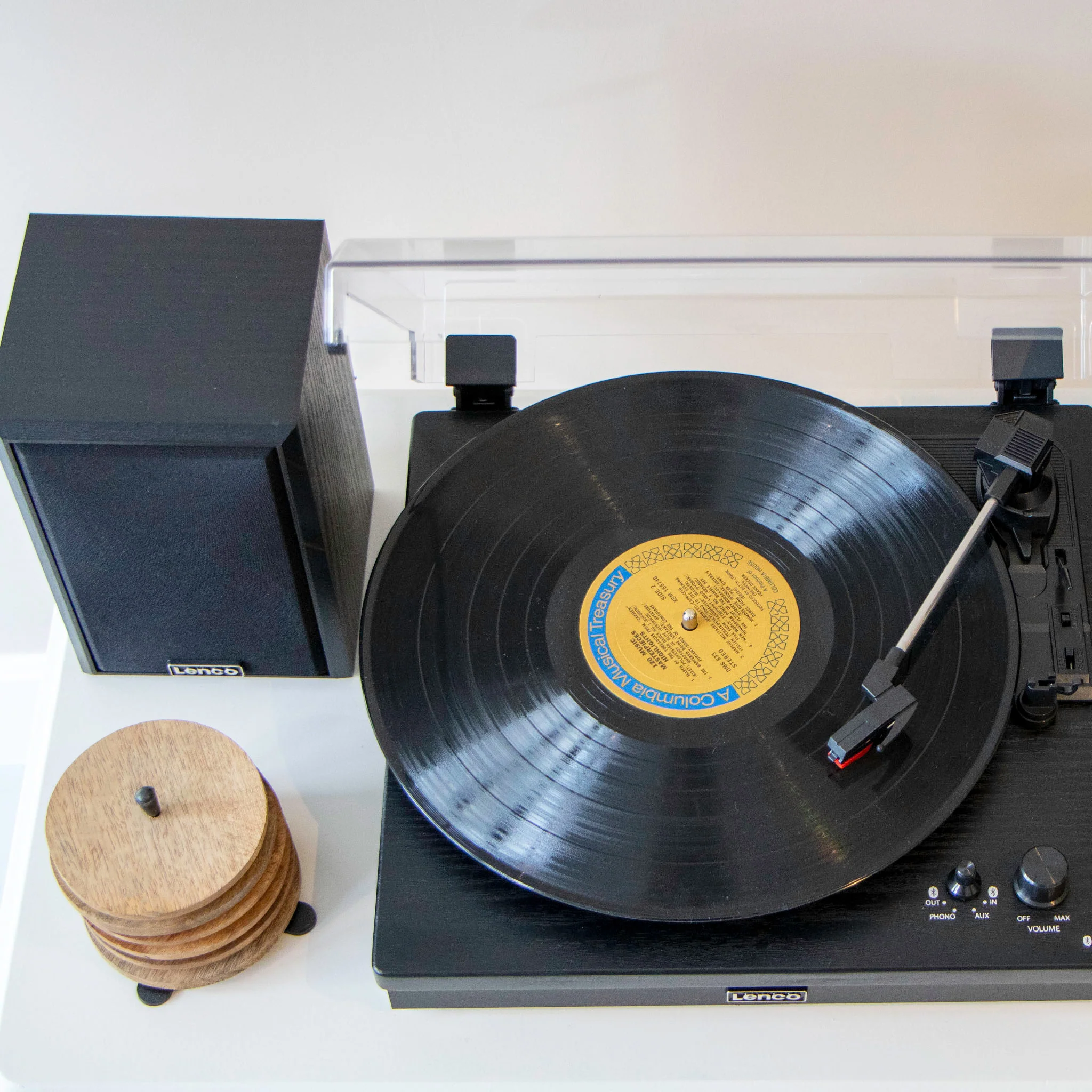 Lenco LS-100BK - Platine vinyle avec réception Bluetooth® et deux enceintes externes - Noir - Image 15