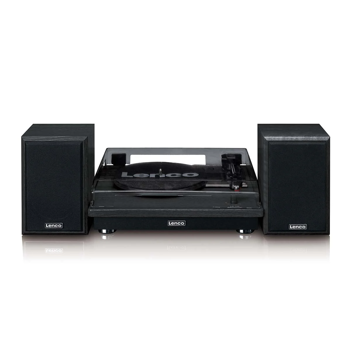 Lenco LS-100BK - Platine vinyle avec réception Bluetooth® et deux enceintes externes - Noir - Image 3