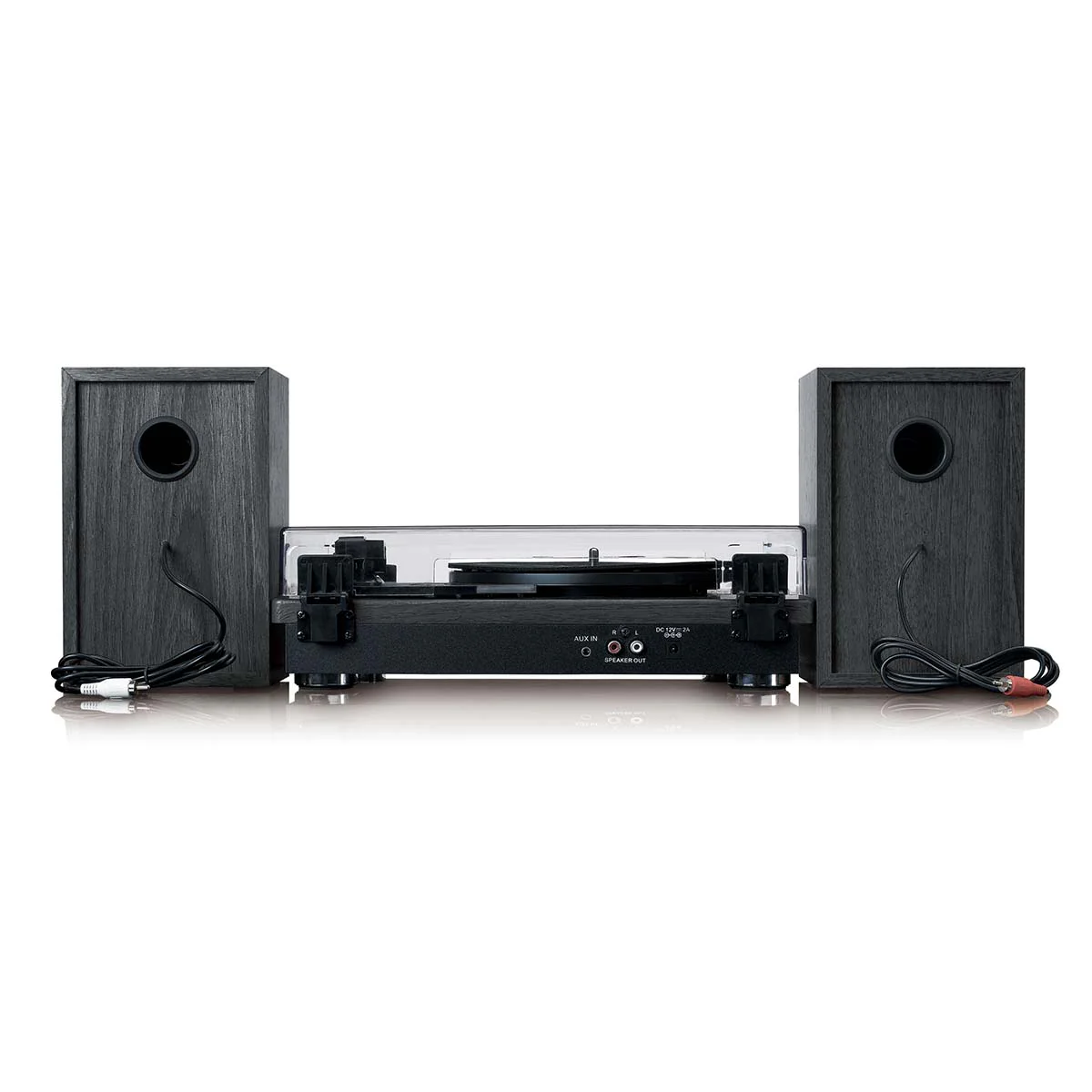 Lenco LS-100BK - Platine vinyle avec réception Bluetooth® et deux enceintes externes - Noir - Image 4
