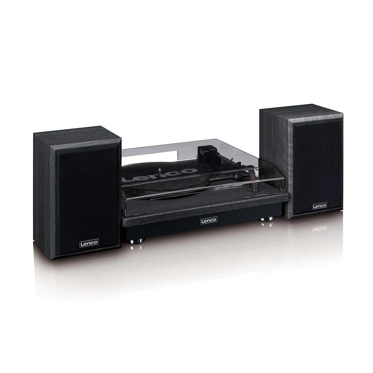 Lenco LS-100BK - Platine vinyle avec réception Bluetooth® et deux enceintes externes - Noir - Image 7