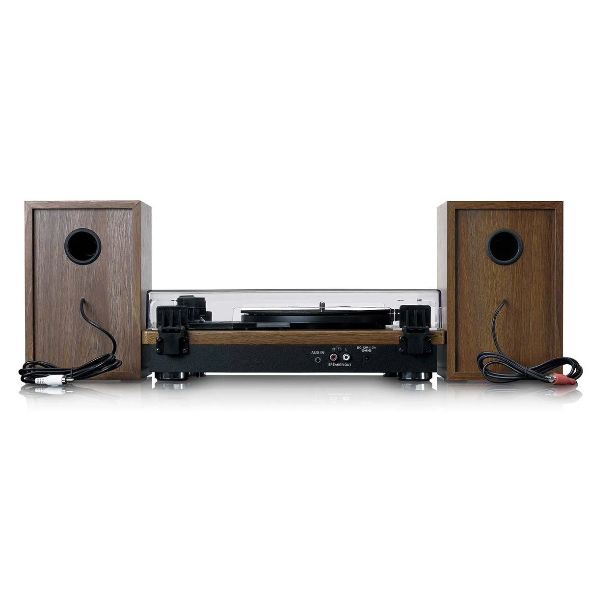 Lenco LS-100WD - Platine avec haut-parleurs external - Bois - Image 3