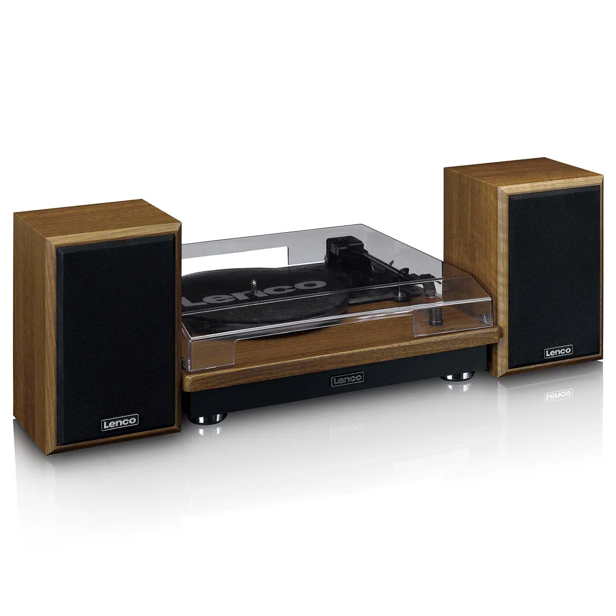 Lenco LS-100WD - Platine avec haut-parleurs external - Bois - Image 5