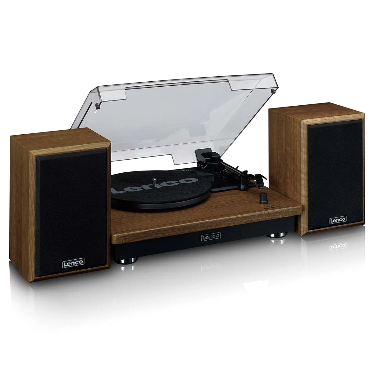 Lenco LS-100WD - Platine avec haut-parleurs external - Bois - Image 6