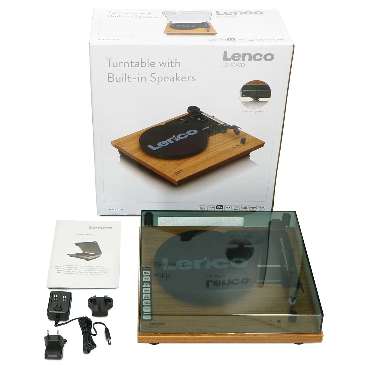 Lenco LS-10WD - Platine avec haut-parleurs intégrés - Bois - Image 15