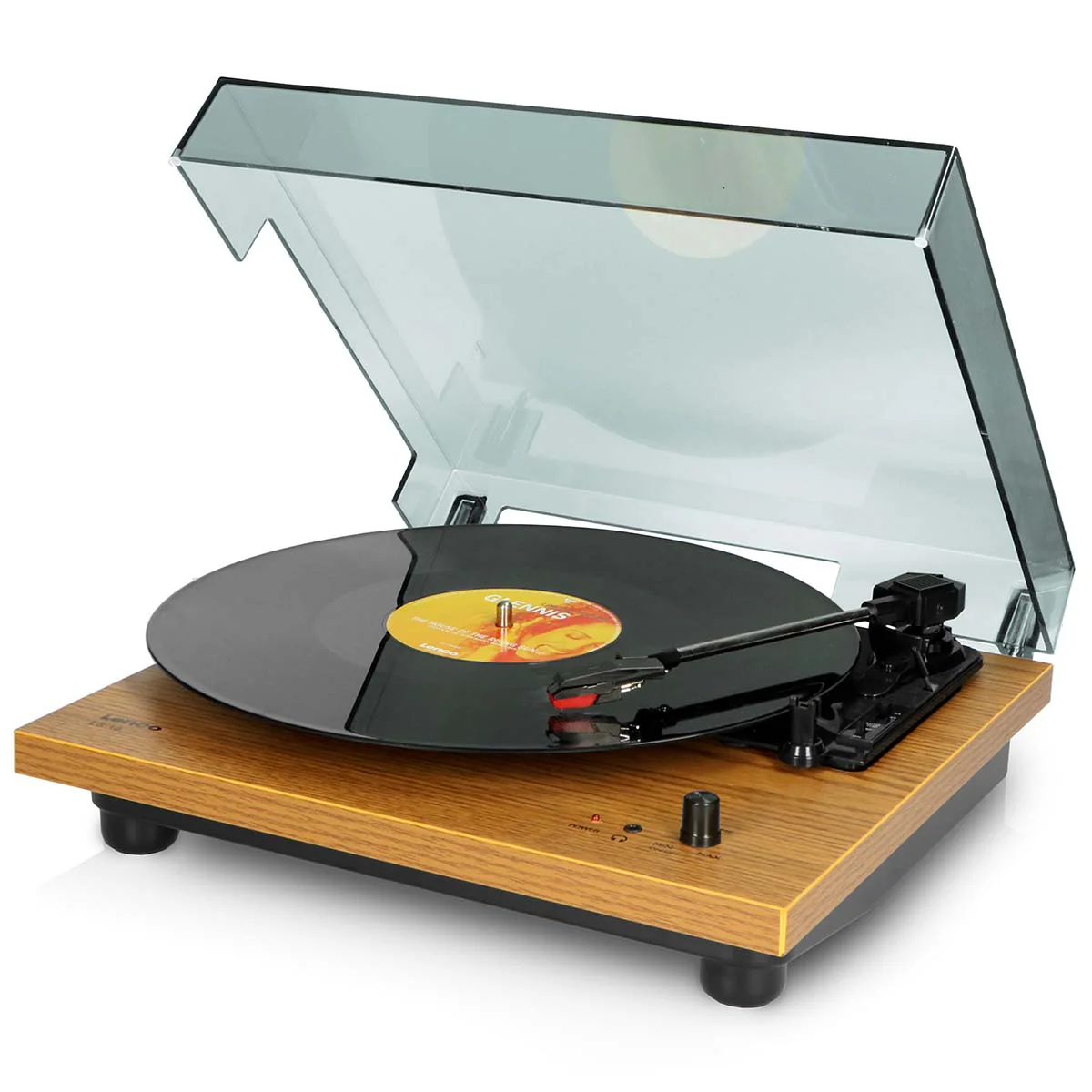 Lenco LS-10WD - Platine avec haut-parleurs intégrés - Bois - Image 3