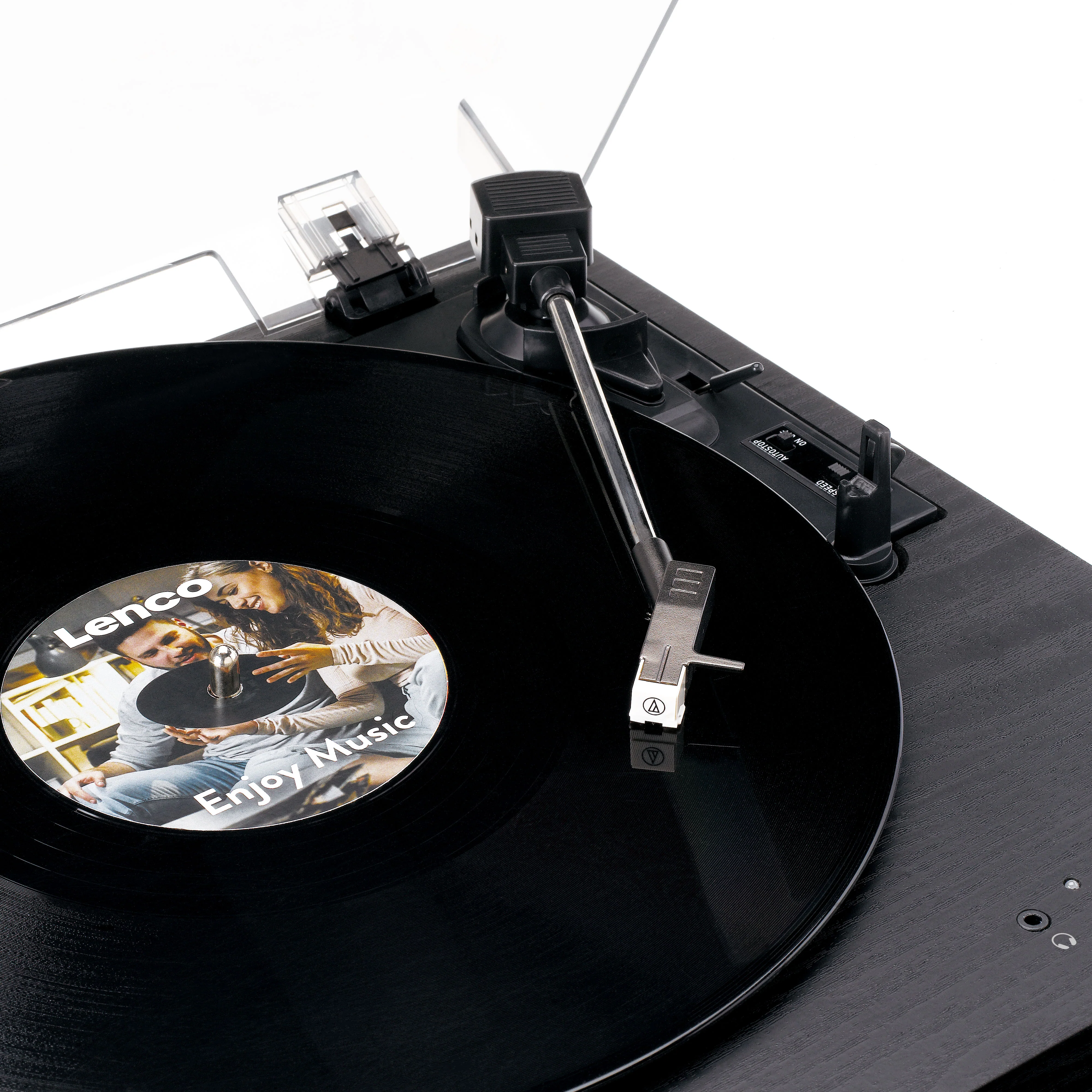 Lenco LS-15BK - Platine vinyle avec Bluetooth®, deux haut-parleurs intégrés et cellule AT3600L - Noir - Image 12