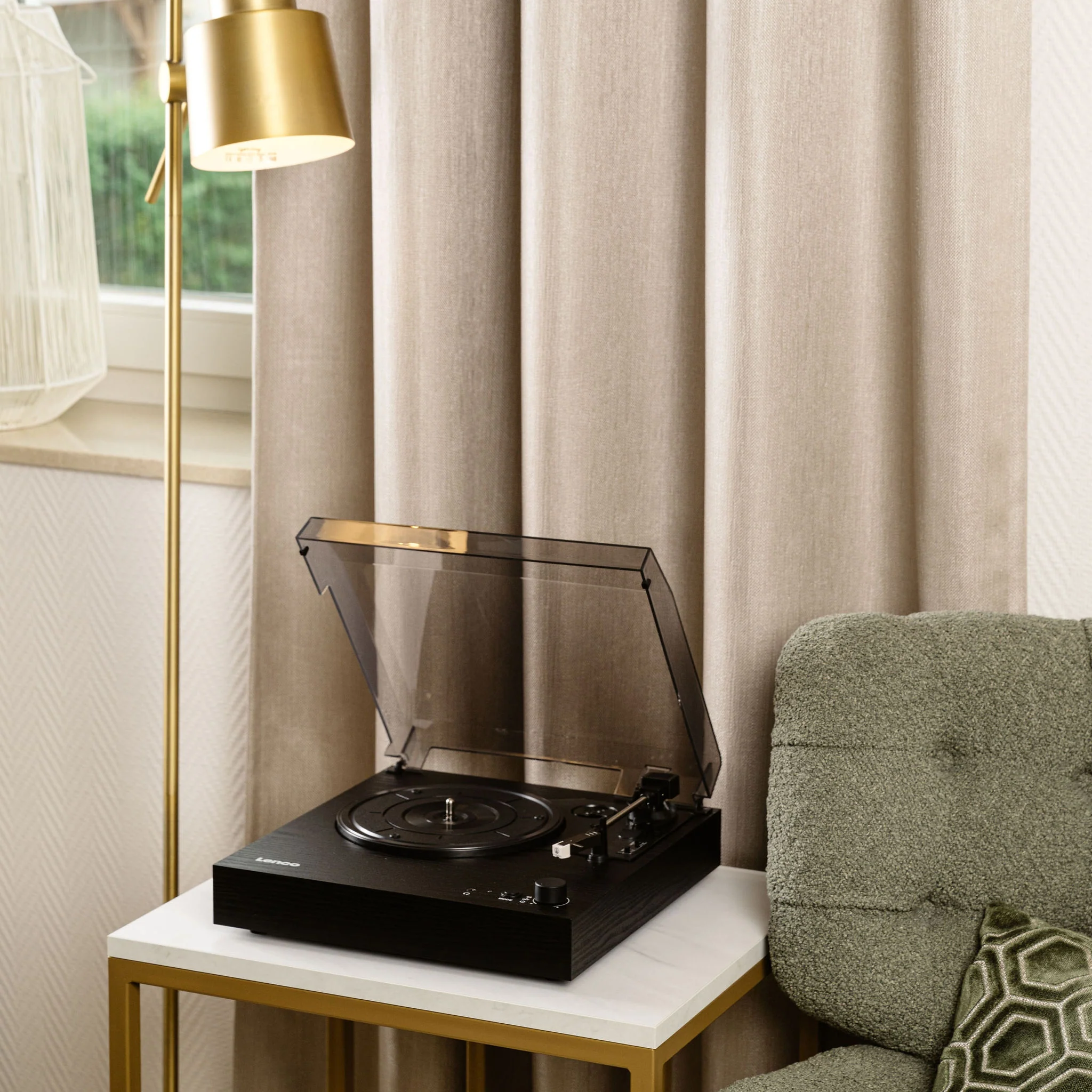 Lenco LS-15BK - Platine vinyle avec Bluetooth®, deux haut-parleurs intégrés et cellule AT3600L - Noir - Image 18