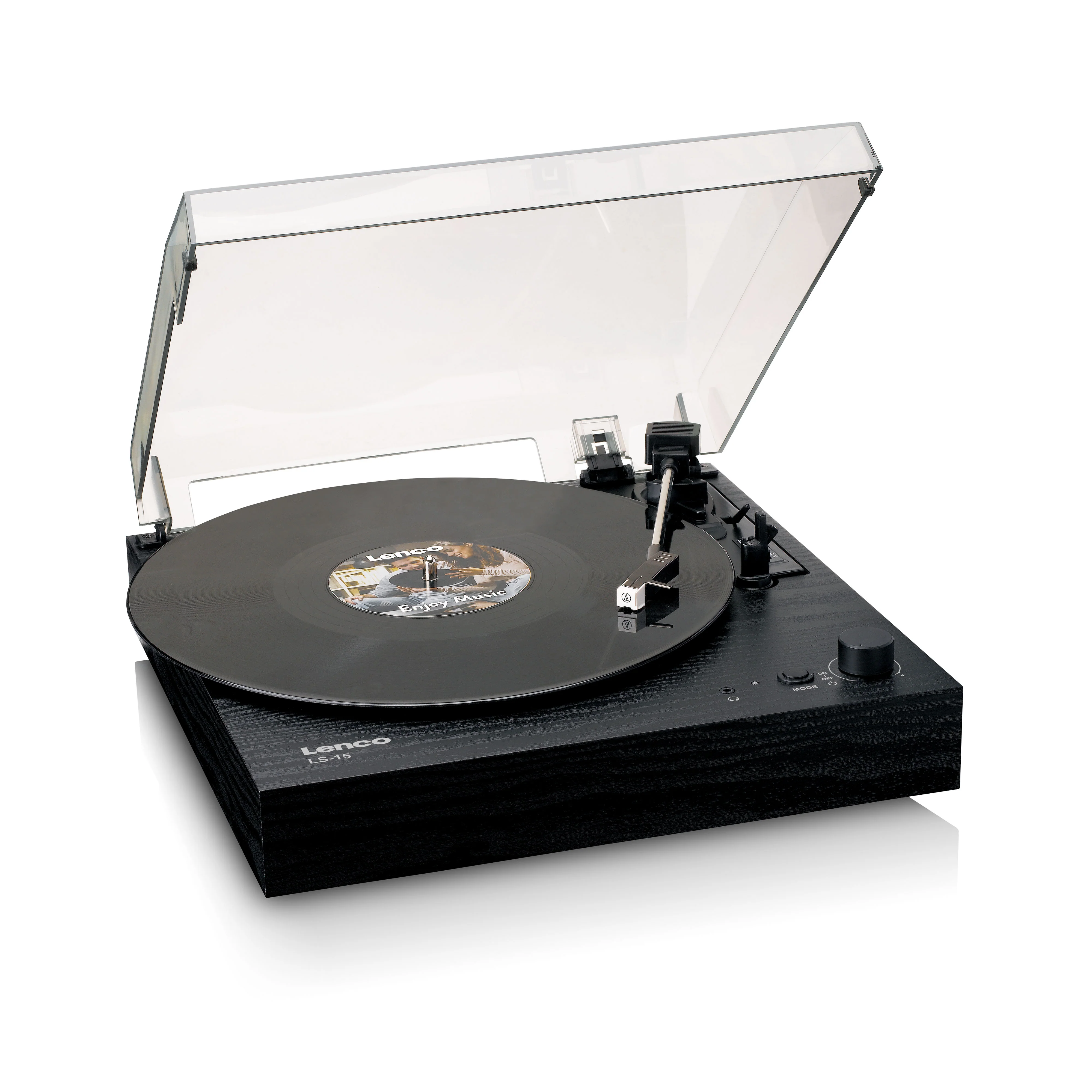 Lenco LS-15BK - Platine vinyle avec Bluetooth®, deux haut-parleurs intégrés et cellule AT3600L - Noir - Image 3