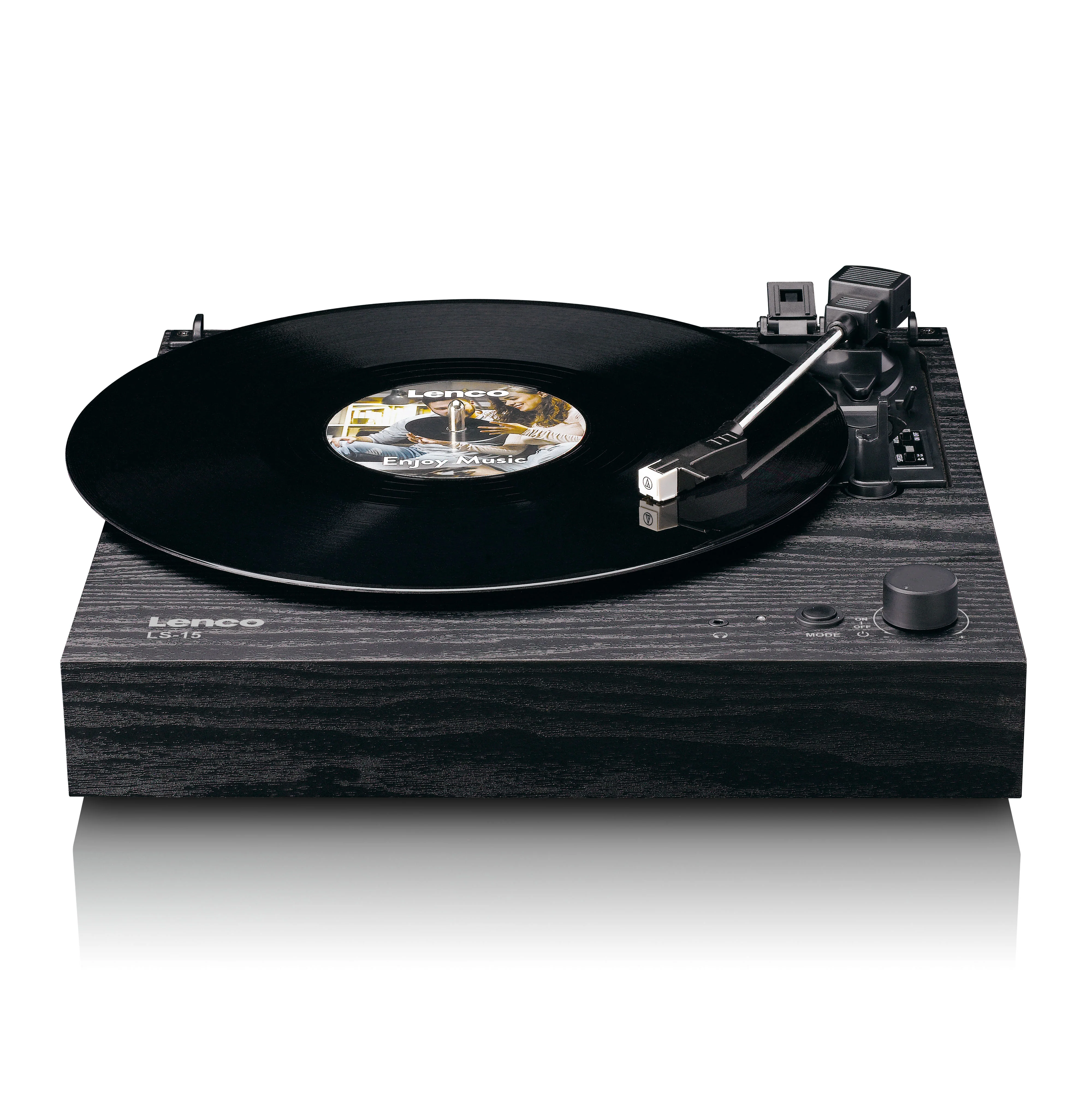 Lenco LS-15BK - Platine vinyle avec Bluetooth®, deux haut-parleurs intégrés et cellule AT3600L - Noir - Image 4