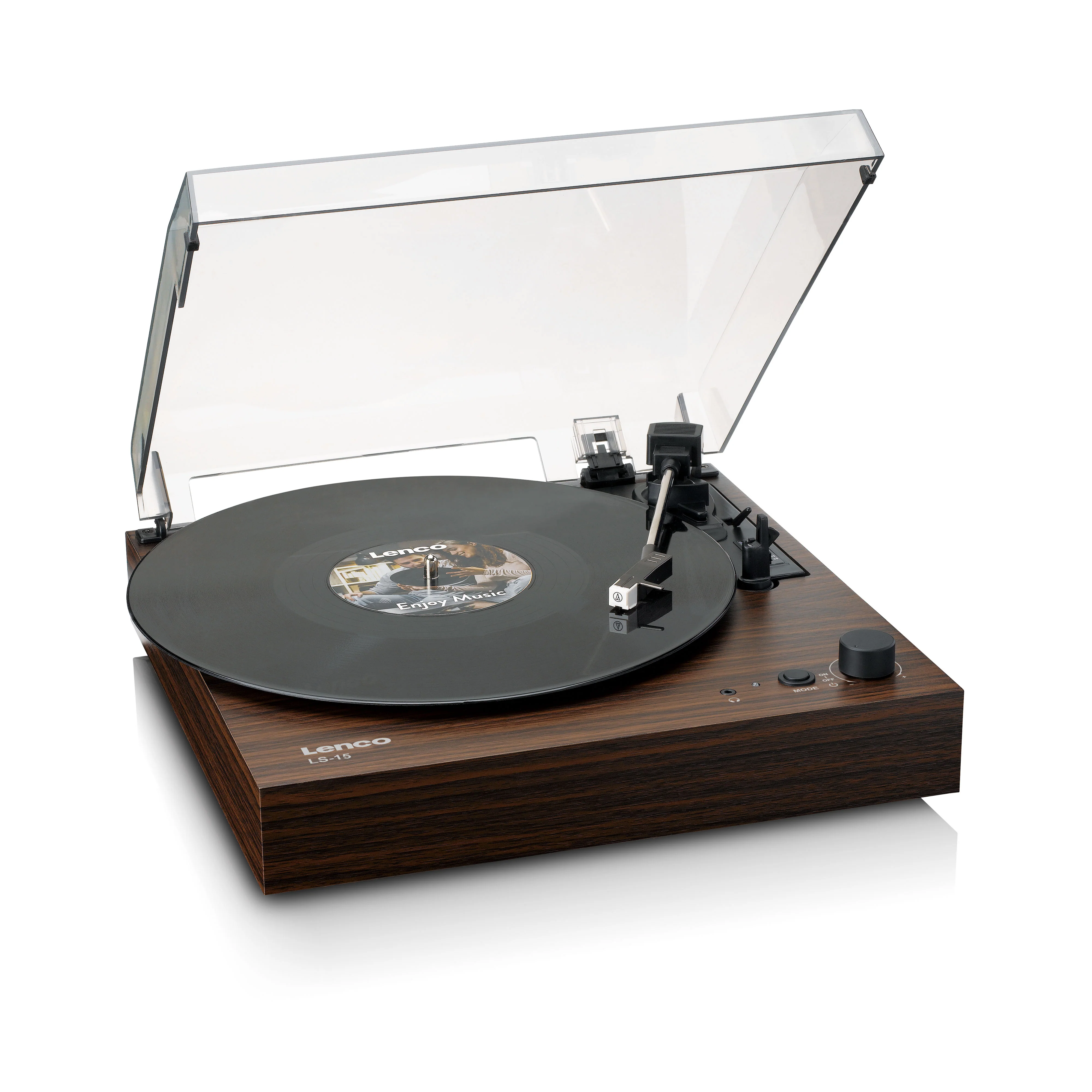 Lenco LS-15WD - Platine vinyle avec Bluetooth®, deux haut-parleurs intégrés et cellule AT3600L - Bois - Image 10