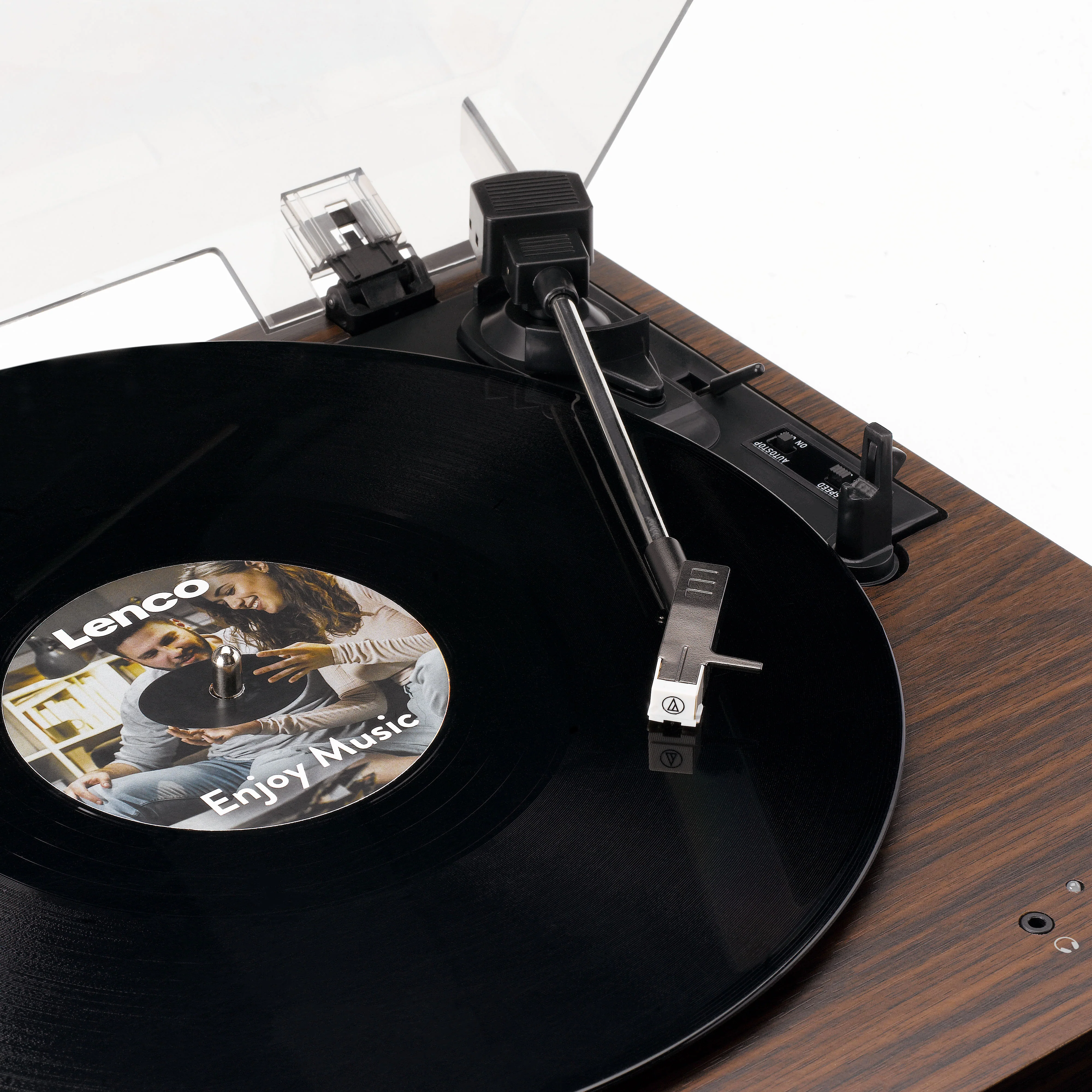 Lenco LS-15WD - Platine vinyle avec Bluetooth®, deux haut-parleurs intégrés et cellule AT3600L - Bois - Image 12