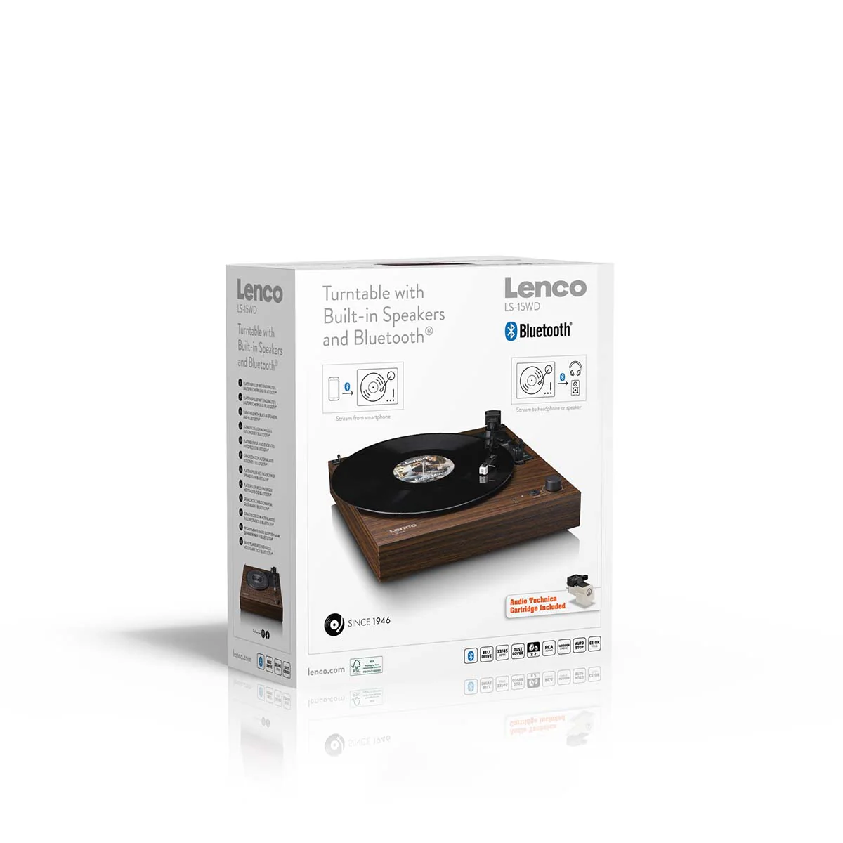 Lenco LS-15WD - Platine vinyle avec Bluetooth®, deux haut-parleurs intégrés et cellule AT3600L - Bois - Image 18