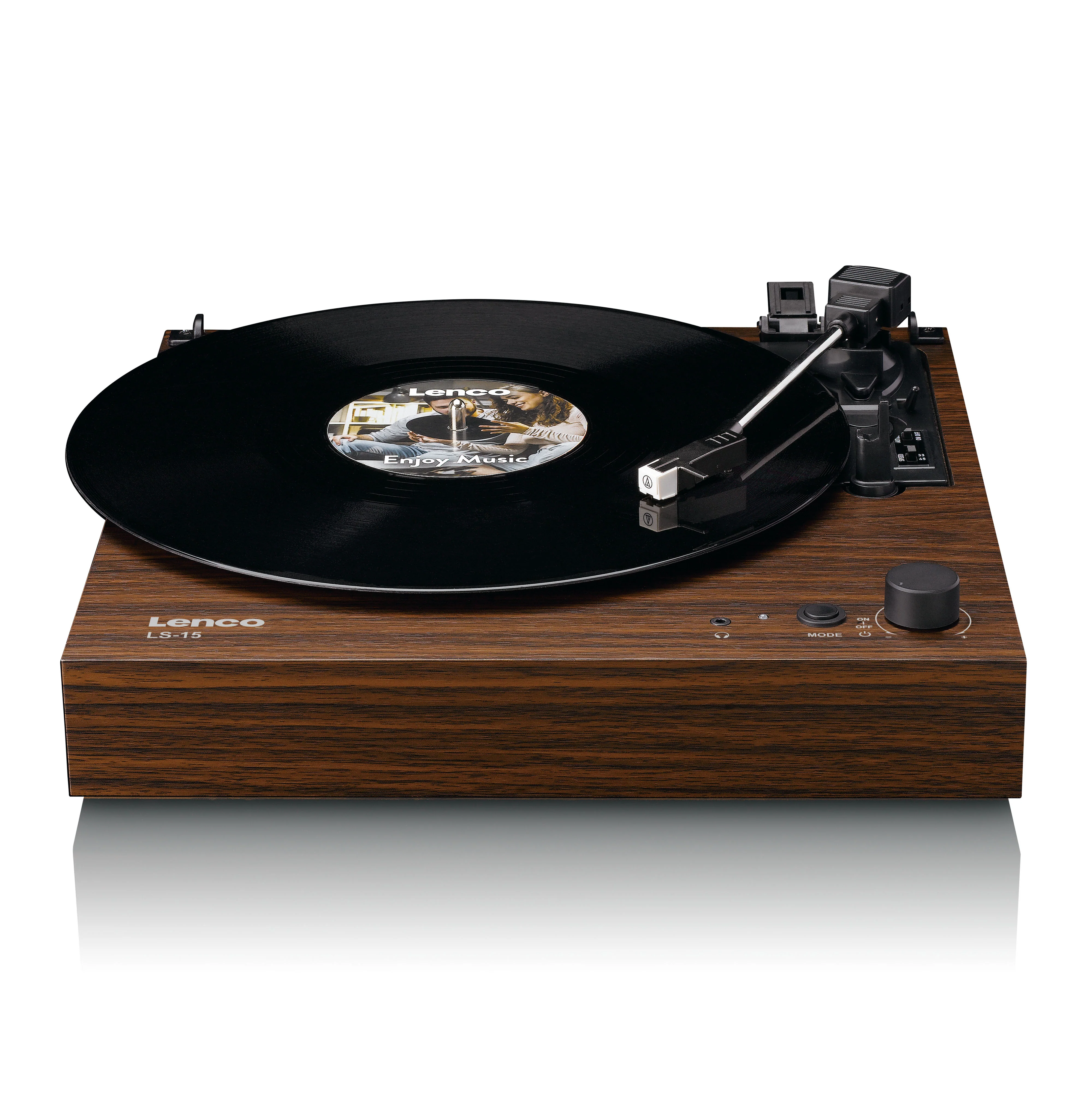 Lenco LS-15WD - Platine vinyle avec Bluetooth®, deux haut-parleurs intégrés et cellule AT3600L - Bois - Image 4