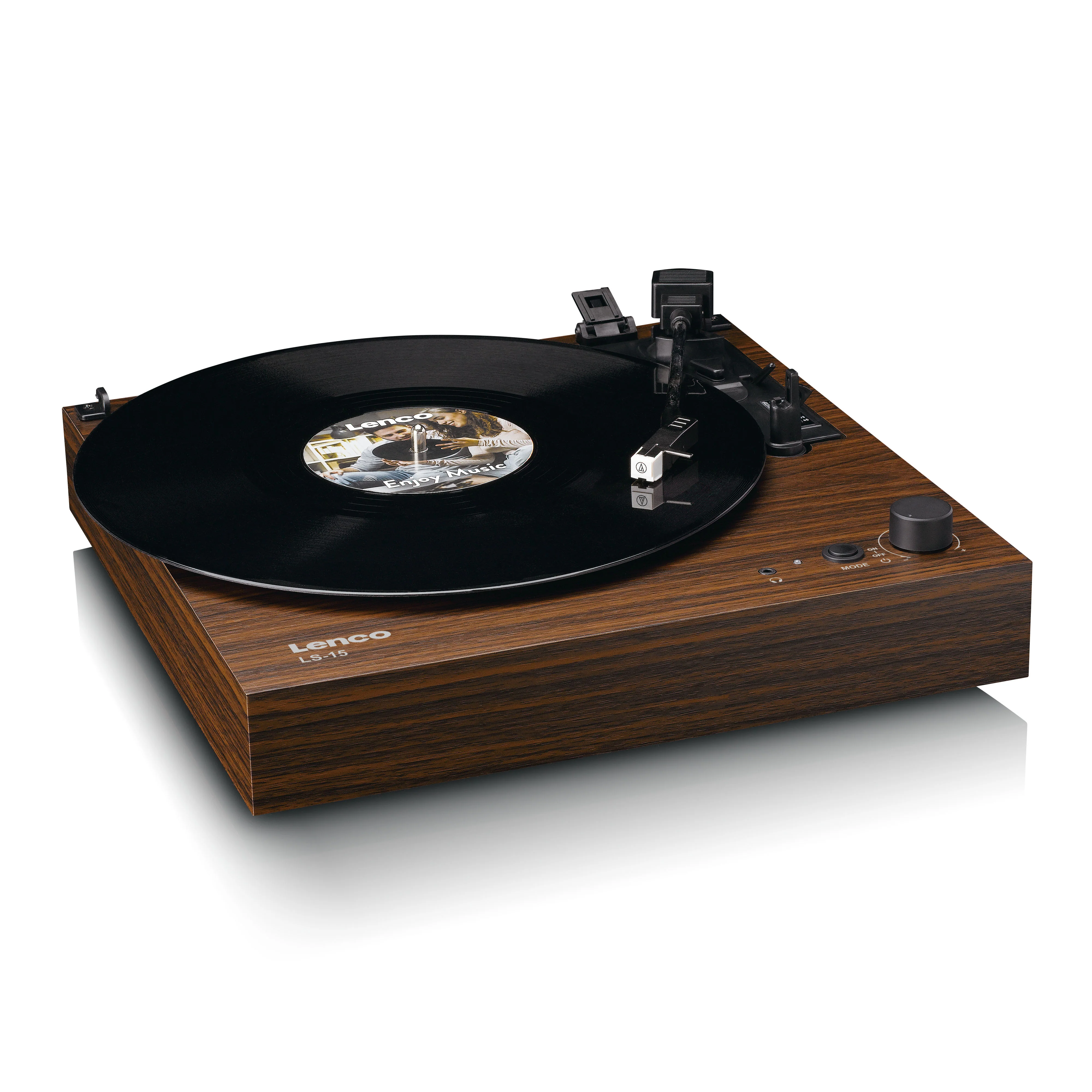 Lenco LS-15WD - Platine vinyle avec Bluetooth®, deux haut-parleurs intégrés et cellule AT3600L - Bois - Image 8