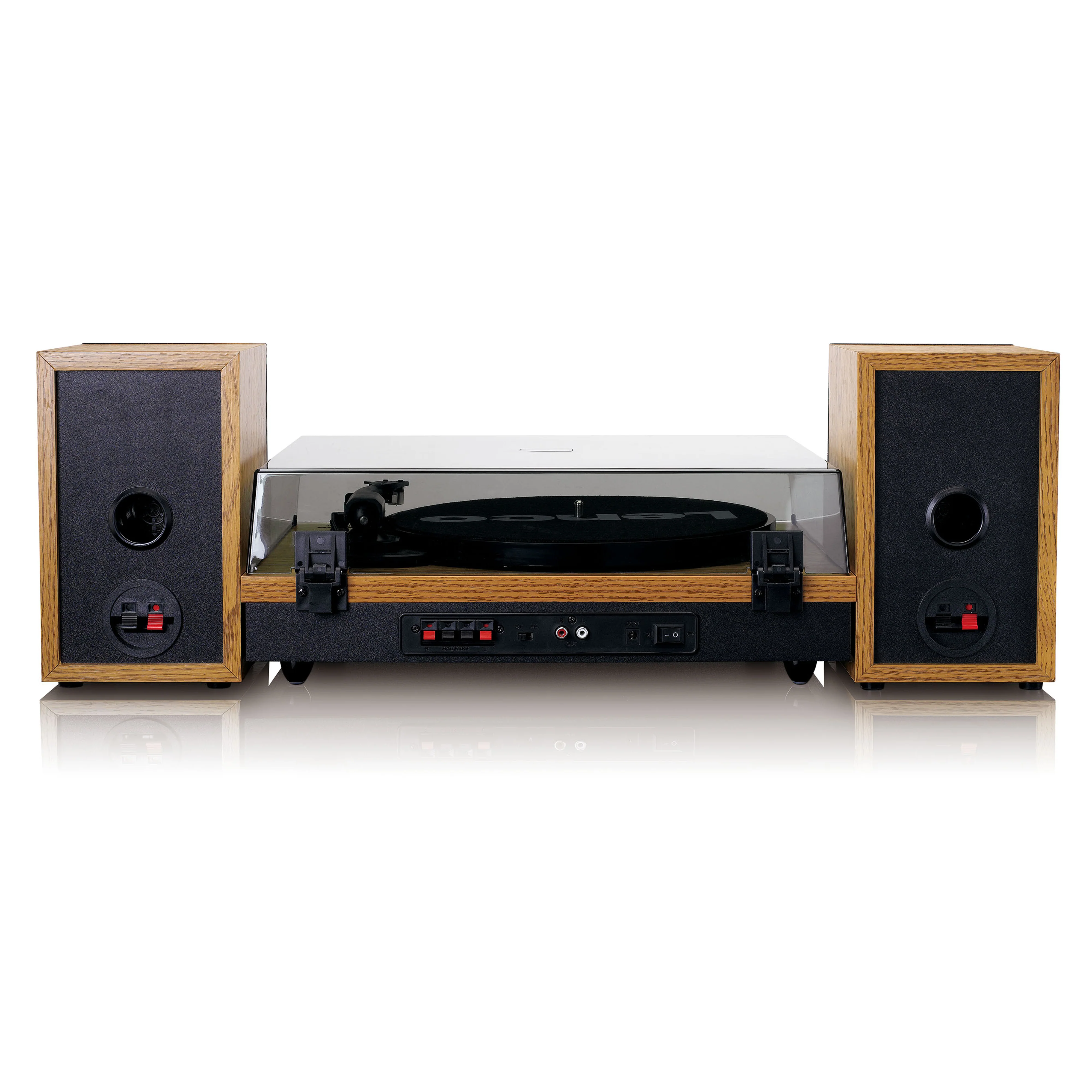 Lenco LS-300WD - Platine avec Bluetooth® et deux haut-parleurs externes, bois - Image 5