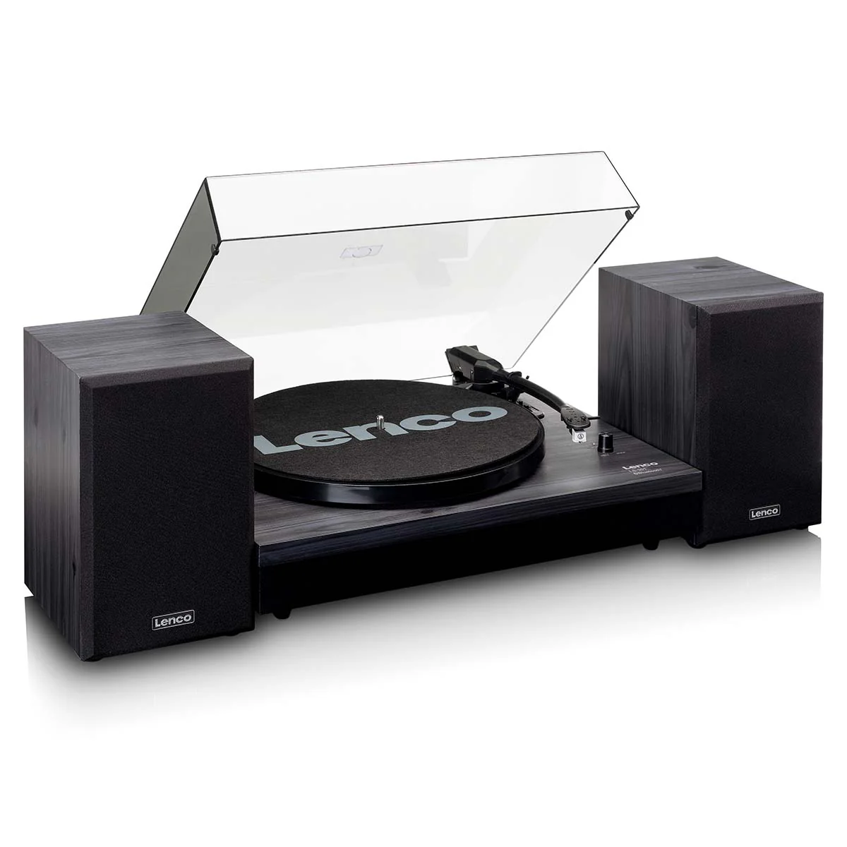 Lenco LS-301BK - Platine avec Bluetooth® et deux haut-parleurs externes, noir - Image 5