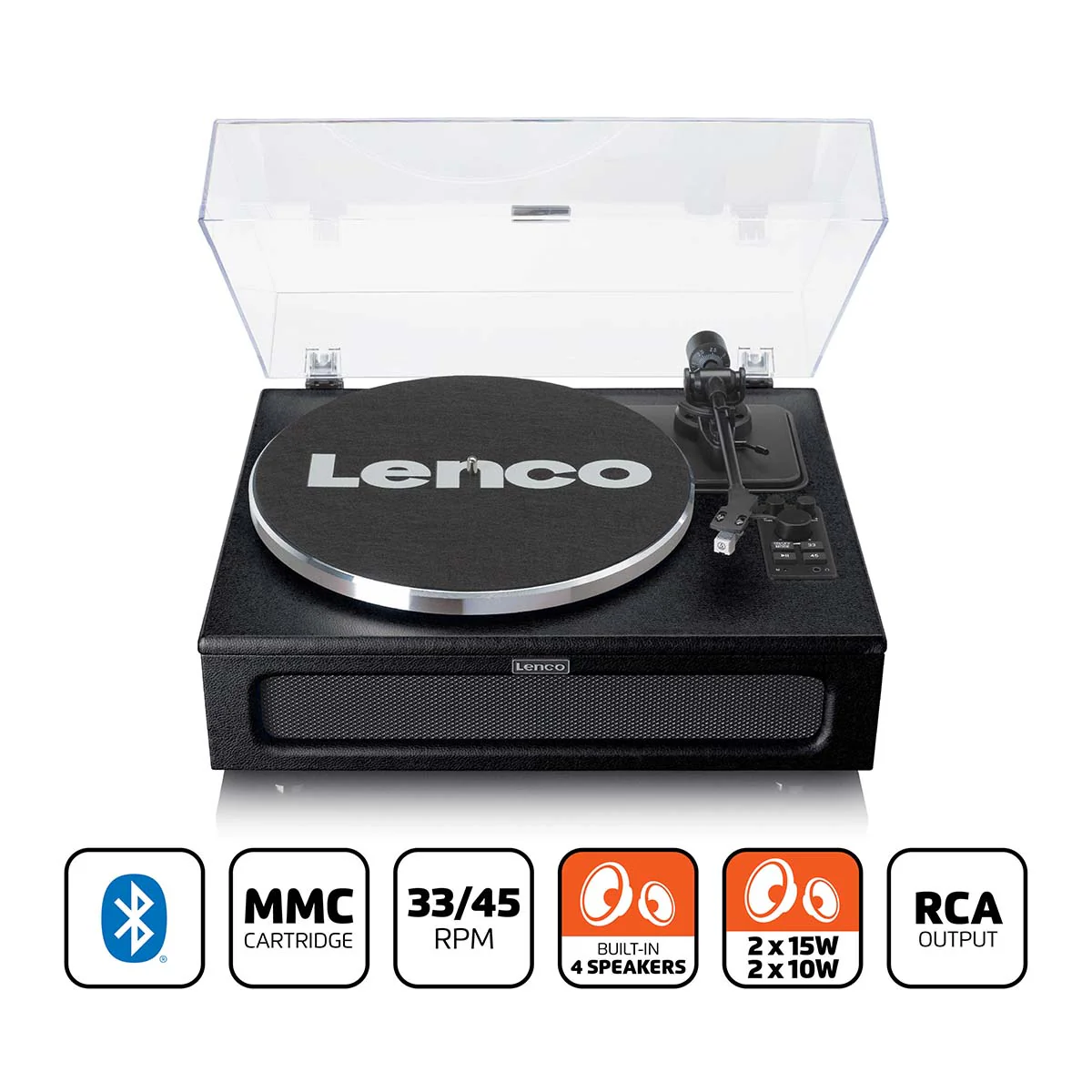 Lenco LS-430BK - Platine vinyle avec 4 haut-parleurs incorporés - Noir - Image 14