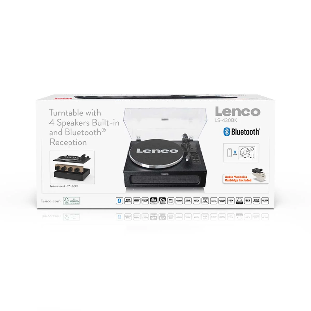 Lenco LS-430BK - Platine vinyle avec 4 haut-parleurs incorporés - Noir - Image 20