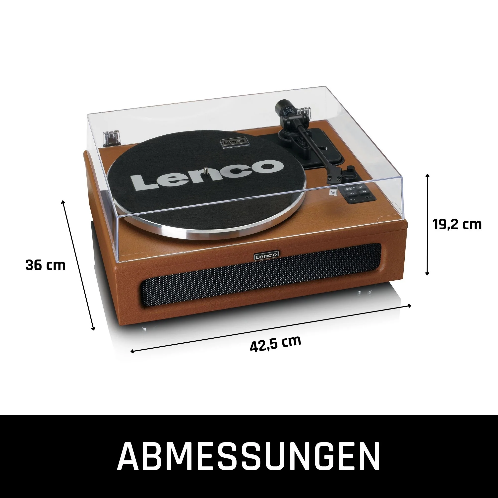 Lenco LS-430BN - Platine vinyle avec 4 haut-parleurs incorporés - Marron - Image 16
