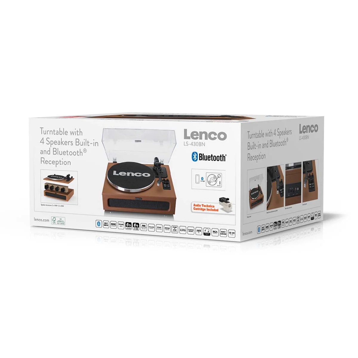 Lenco LS-430BN - Platine vinyle avec 4 haut-parleurs incorporés - Marron - Image 20